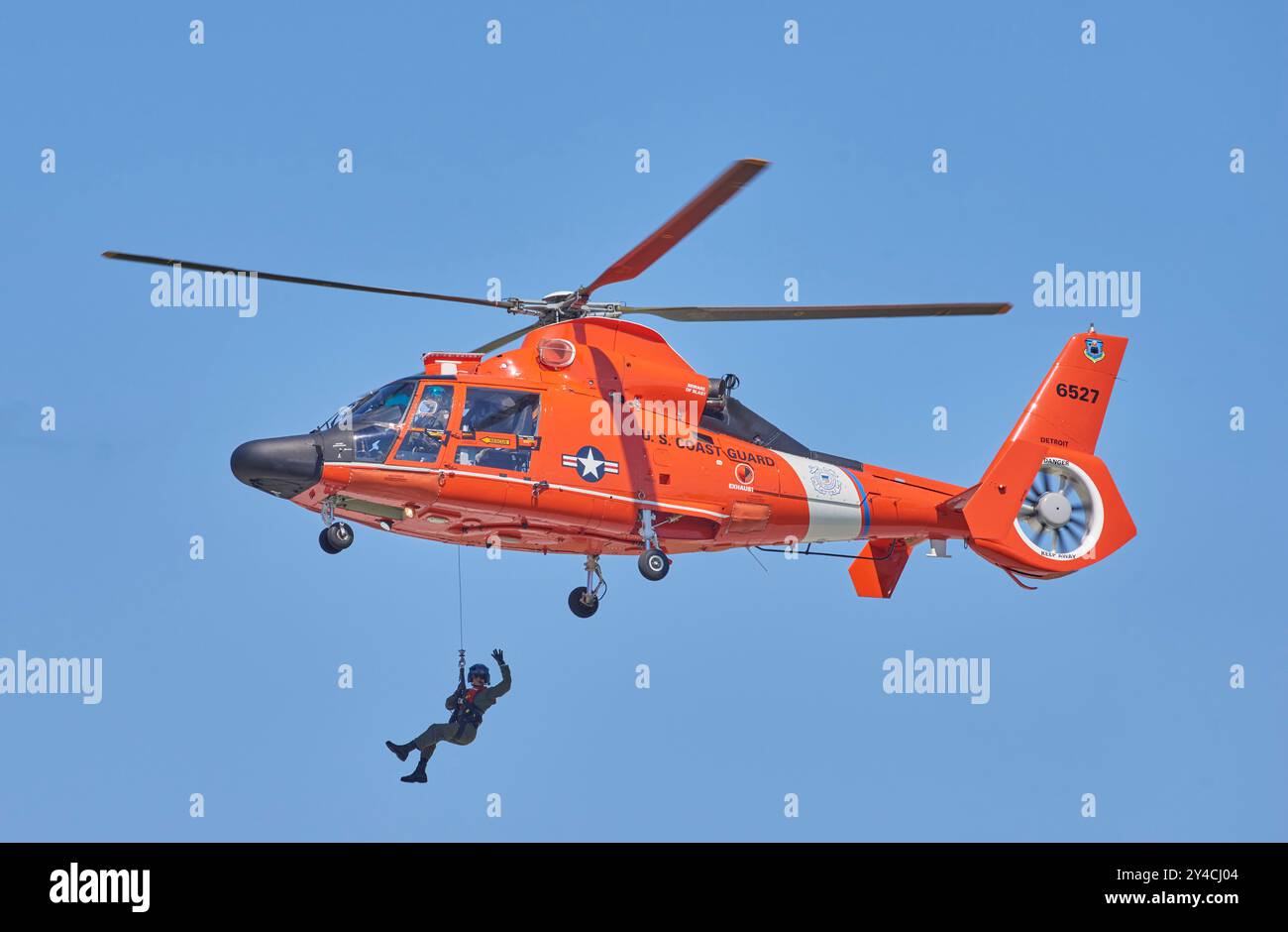 Cleveland National Airshow. Aeroporto di Burke Lakefront. 1 SETTEMBRE 2024 USCG HH-65C SAR Foto Stock