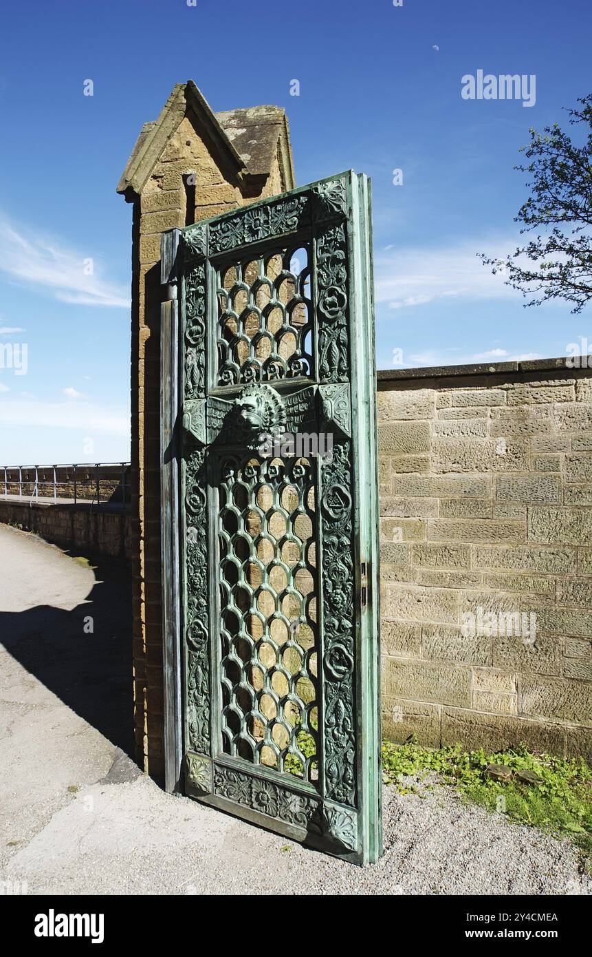 L'arte del fabbro, Iron Tor Tor, il castello di Hohenzollern Foto Stock