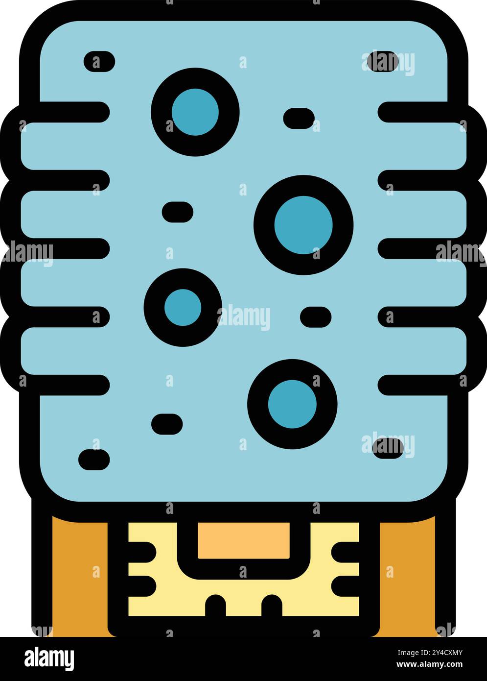 Mantenendo una temperatura ottimale nei dispositivi elettronici, un sistema di raffreddamento dissipa in modo efficiente il calore Illustrazione Vettoriale