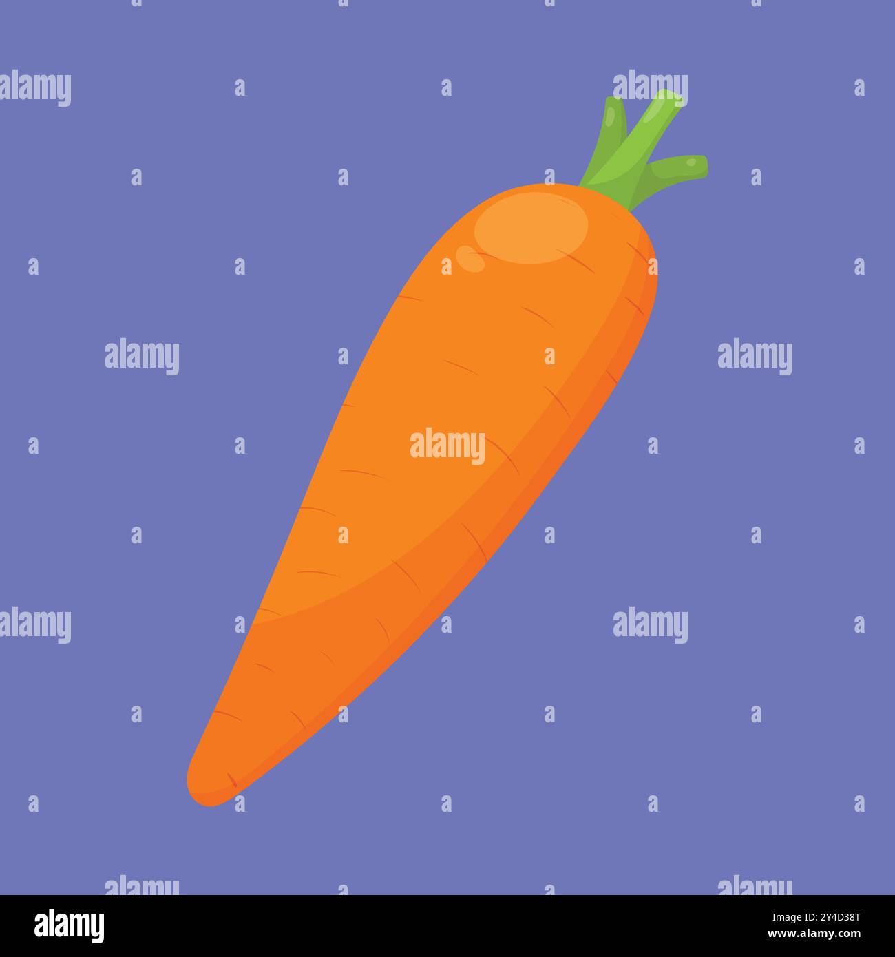 Vettore icona carota fresca vegetale. Vettore icona carota. vettore dell'ingrediente carota Illustrazione Vettoriale