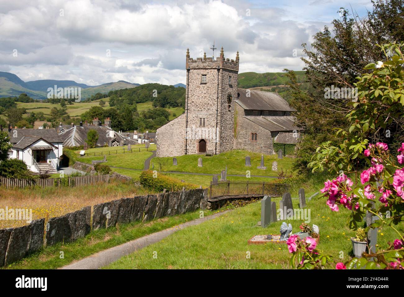 St Michael All Angels Church, Hawkshead, Westmorland & Furness, Lake District, Cumbria, Inghilterra Foto Stock