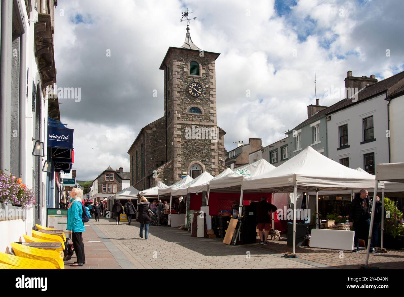 Centro di Keswick, Lake District, Cumbria, Inghilterra Foto Stock