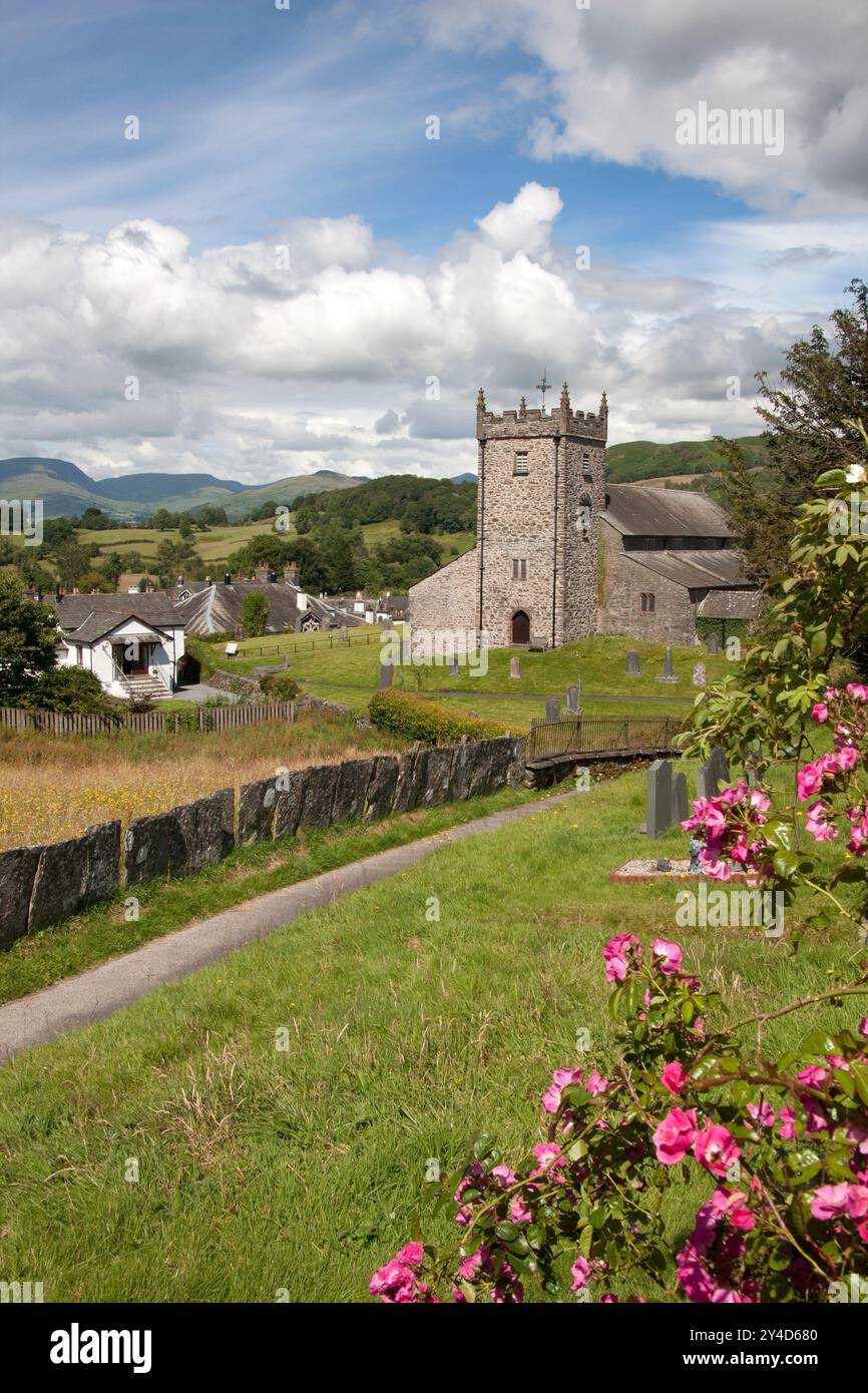 St Michael All Angels Church, Hawkshead, Westmorland & Furness, Lake District, Cumbria, Inghilterra Foto Stock