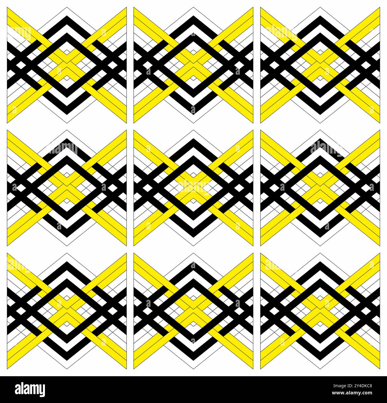 Motivi geometrici a zigzag senza cuciture, piastrelle ornamentali vibranti astratte, tessuto, elementi di interior design, risorse grafiche artistiche Foto Stock