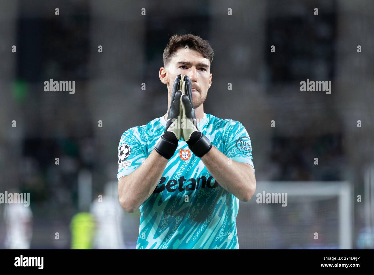 17 settembre 2024. Lisbona, Portogallo. Portiere di Sporting dall'Uruguay Franco Israel (1) in azione durante la fase a gironi della UEFA Champions League, Sporting vs Lille © Alexandre de Sousa/Alamy Live News Foto Stock