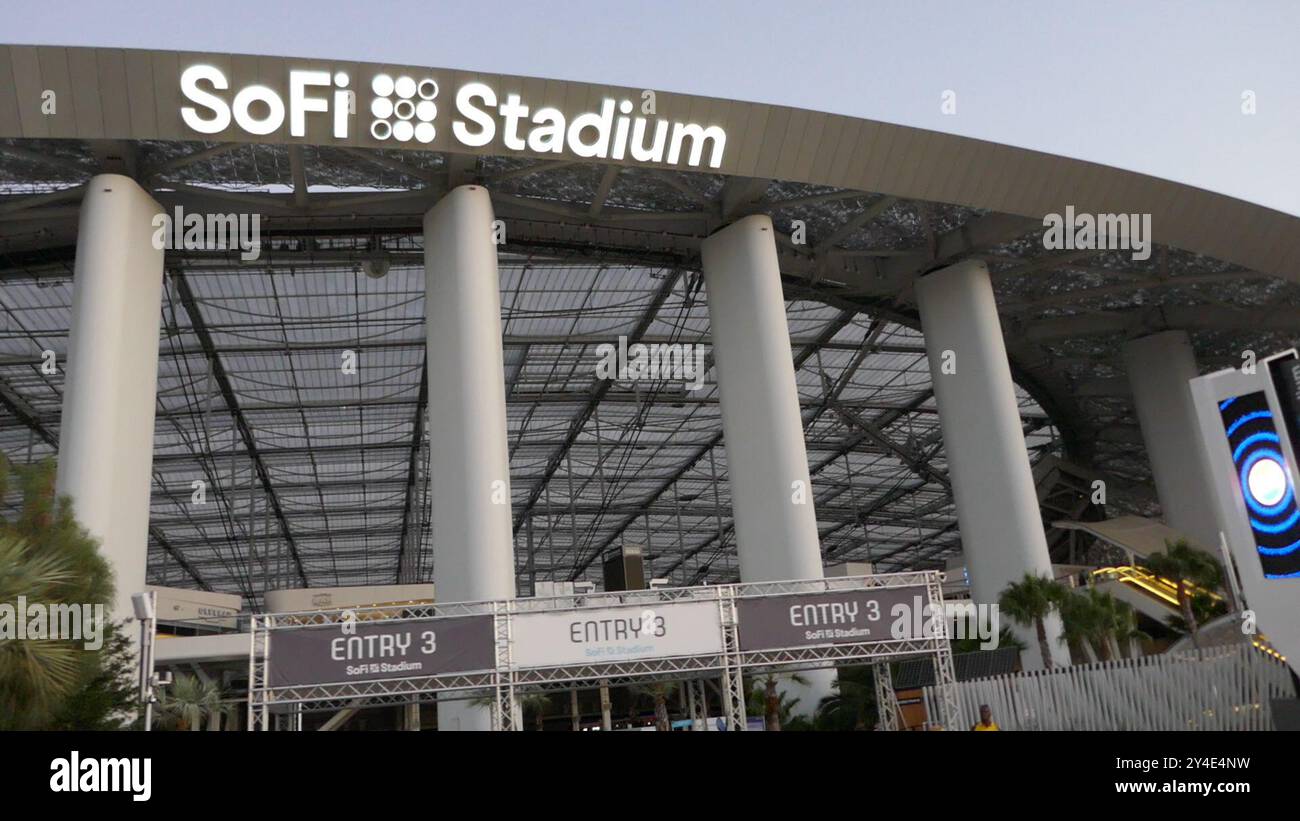 Inglewood, California, USA 14 settembre 2024 Green Day the Saviors Tour Concert al Sofi Stadium il 14 settembre 2024 a Inglewood, California, USA. Foto di Barry King/Alamy Stock Photo Foto Stock