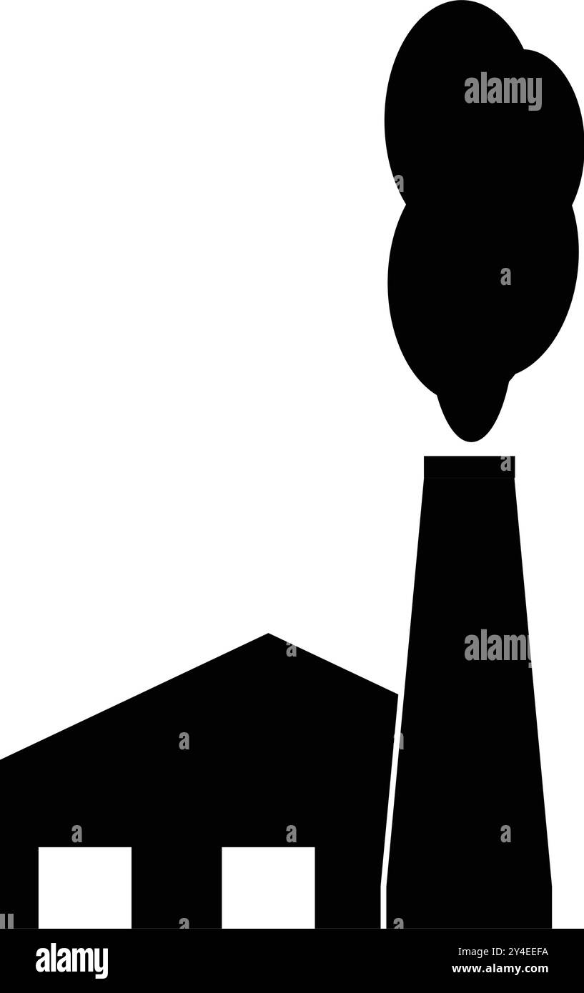 design degli elementi iconici della fabbrica Illustrazione Vettoriale