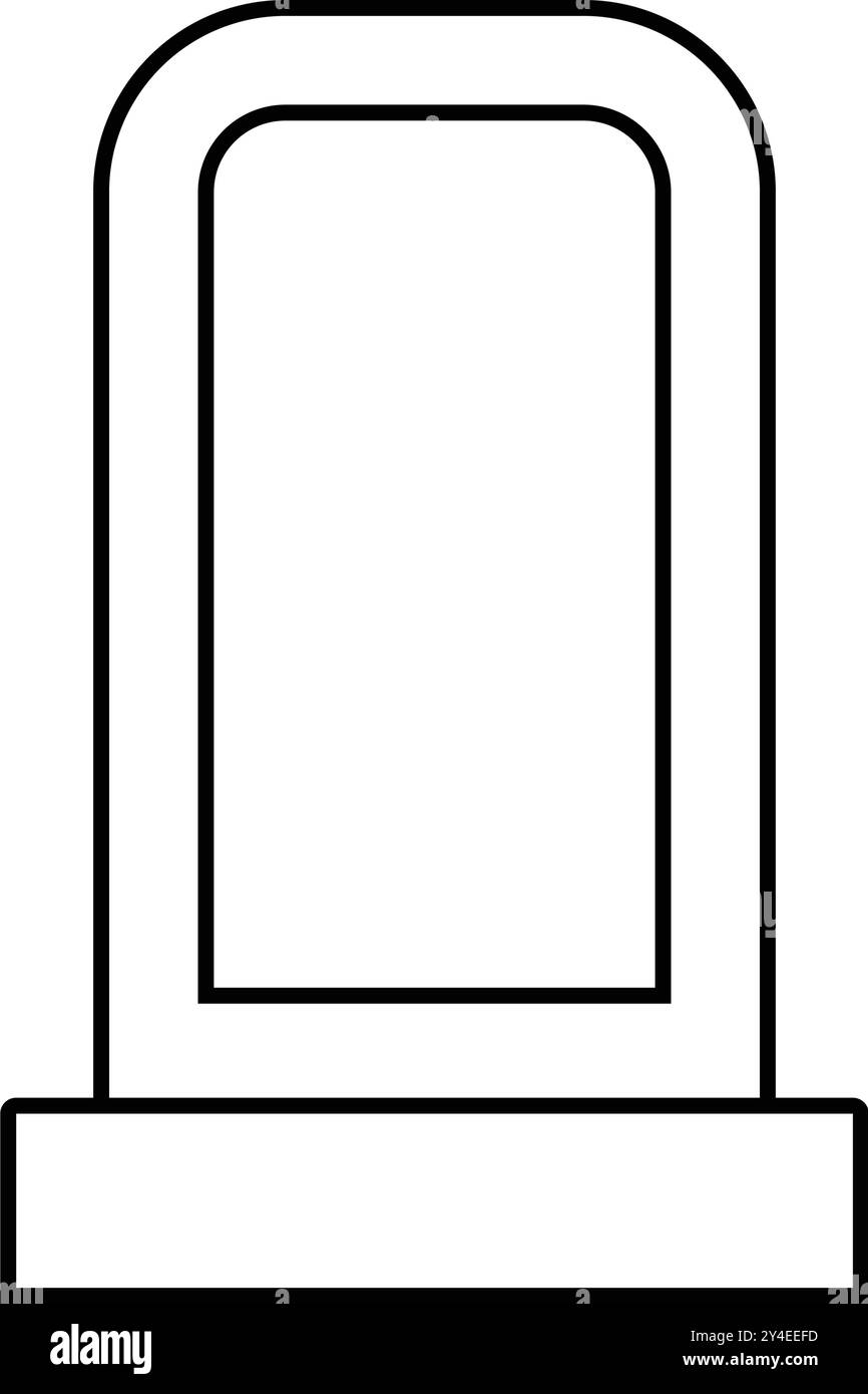 disegno illustrativo dell'icona tombstone Illustrazione Vettoriale