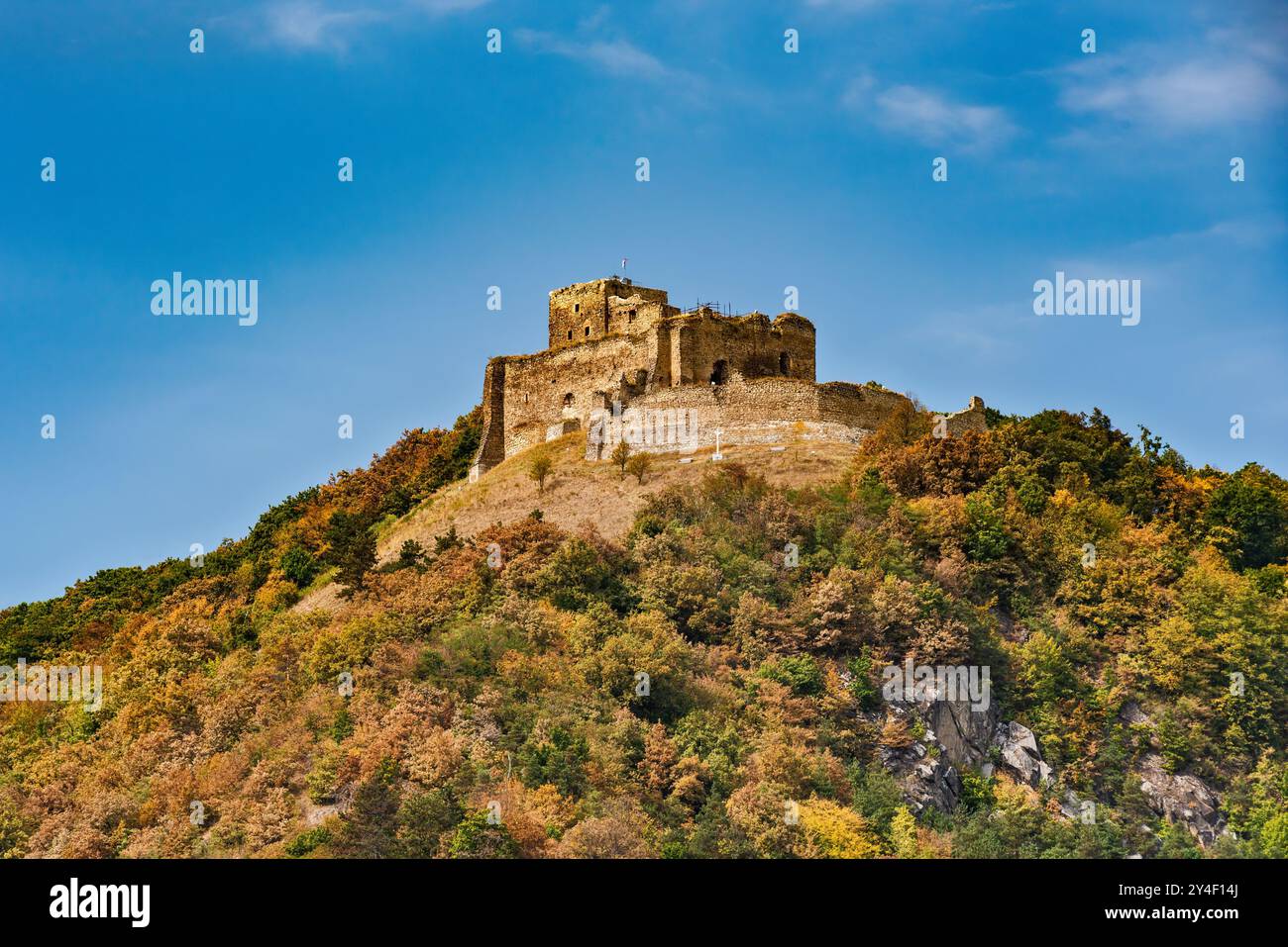 Castello di Kapusany, XV secolo, vicino a Presov, Carpazi occidentali, regione di Presov, Slovacchia Foto Stock