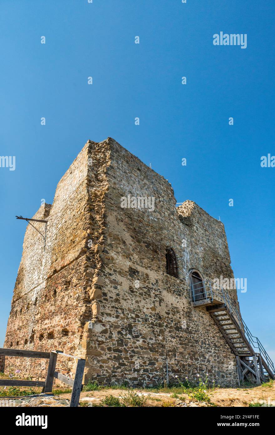 Il castello di Saris, XIII secolo, vicino a Veľký Šariš e Presov, Carpazi occidentali, regione di Presov, Slovacchia Foto Stock