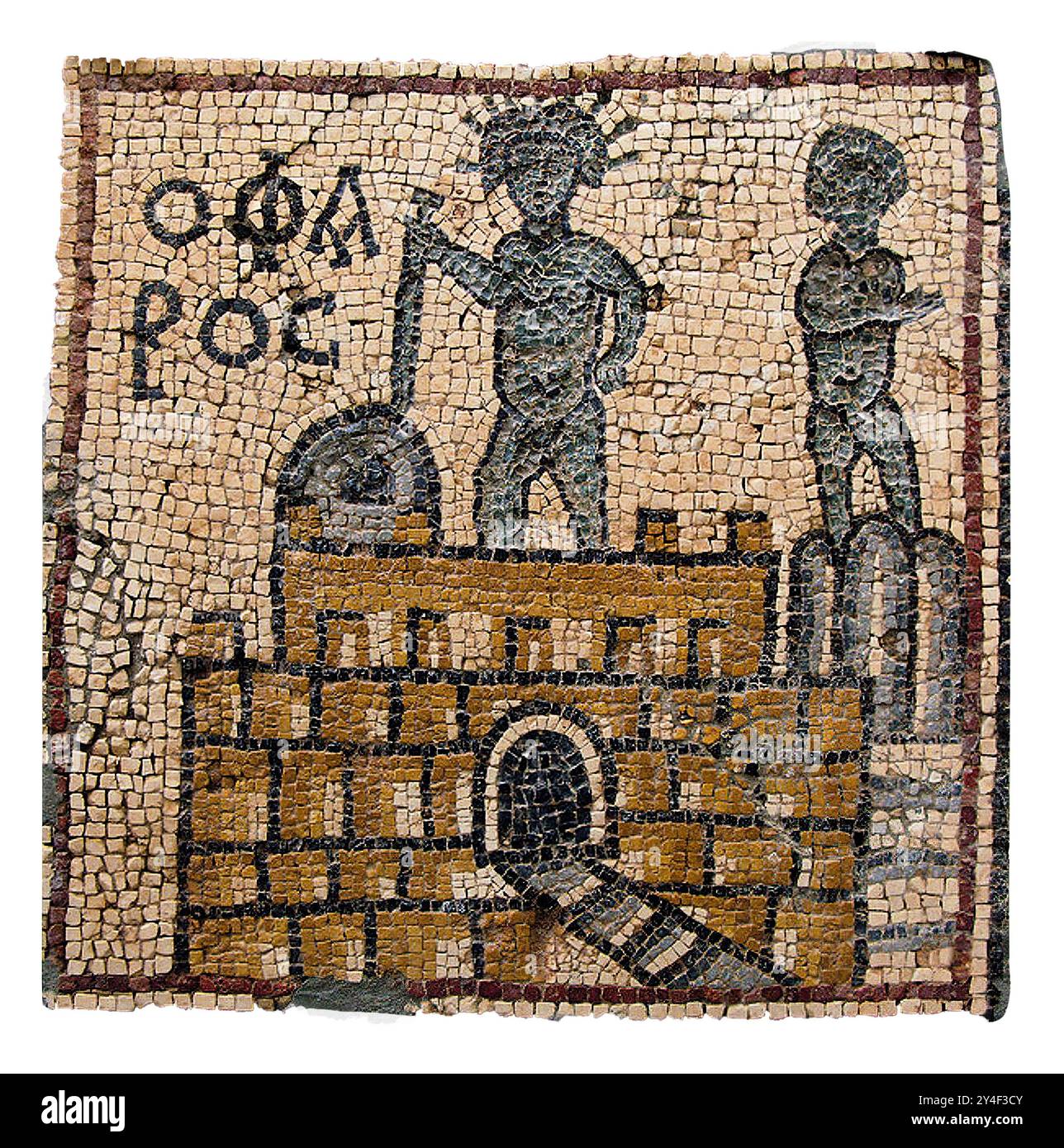 7395.il Faro di Alessandria, talvolta chiamato Pharos di Alessandria, era un faro costruito da Tolomeo II Filadelfo, re d'Egitto, (280–2) Foto Stock