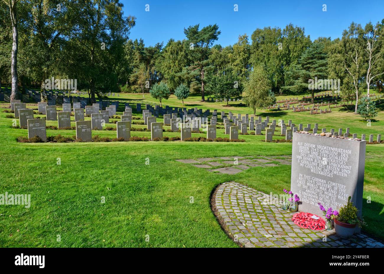 Cimitero militare tedesco, Cannock Chase, Staffordshire Foto Stock