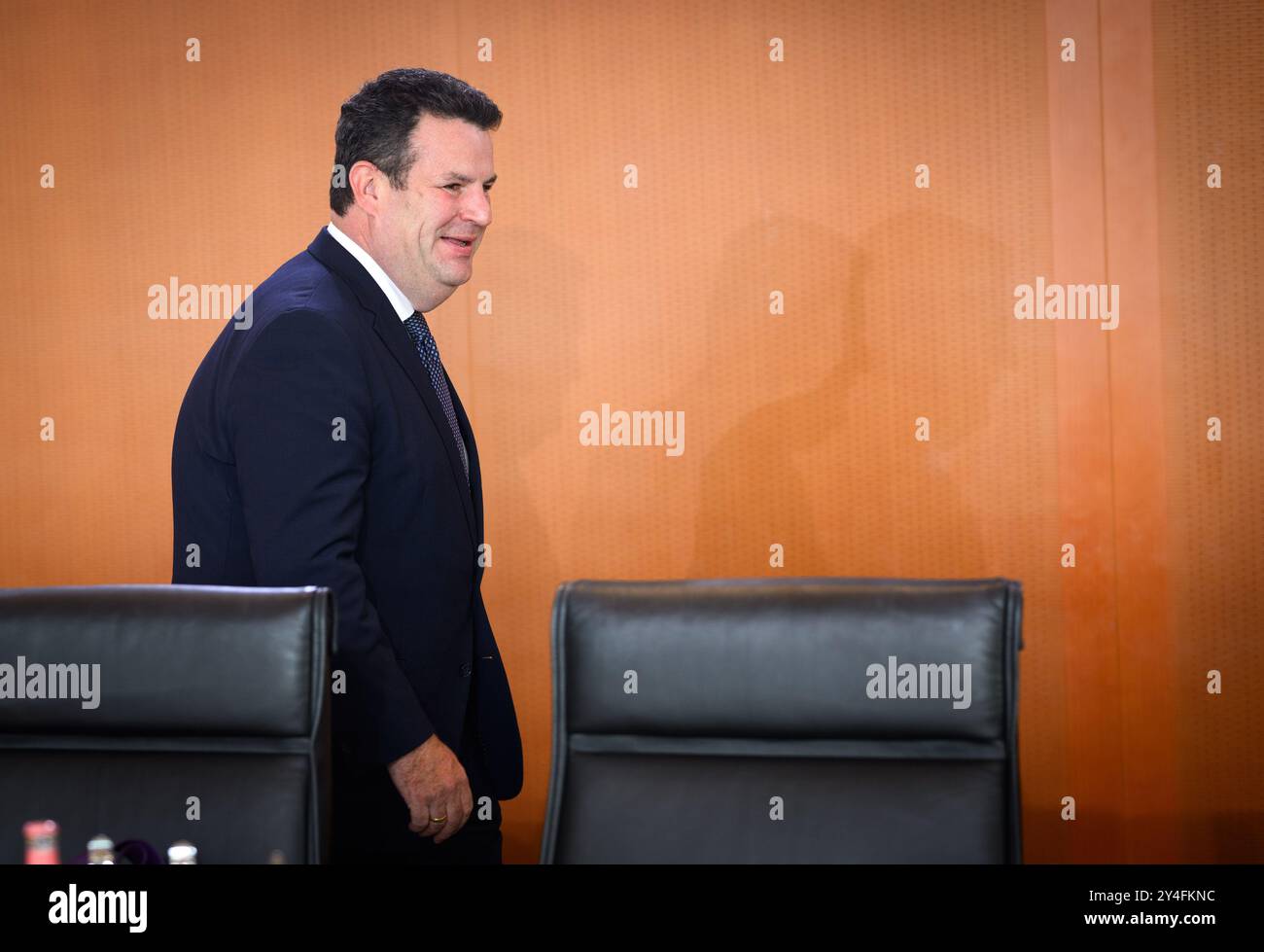 Berlino, Germania. 18 settembre 2024. Hubertus Heil (SPD), ministro federale del lavoro e degli affari sociali, arriva alla riunione del Gabinetto presso la Cancelleria federale. I membri del governo federale si riuniscono per la 113a sessione della 20a legislatura. Crediti: Bernd von Jutrczenka/dpa/Alamy Live News Foto Stock