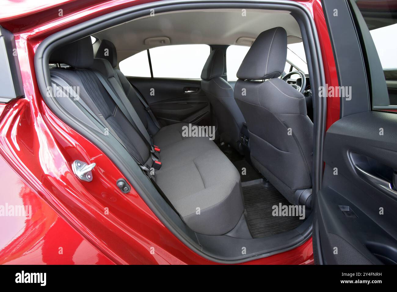 Sedile posteriore per auto, dettagli all'interno dell'auto Foto Stock