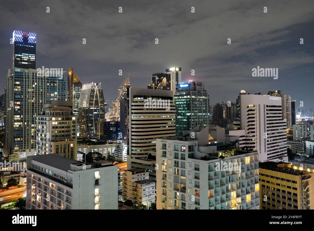 La città e gli edifici della città di Bangkok in Thailandia e Asia Foto Stock