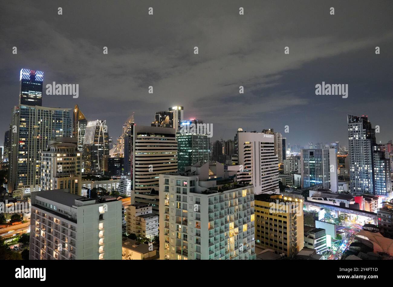 La città e gli edifici della città di Bangkok in Thailandia e Asia Foto Stock