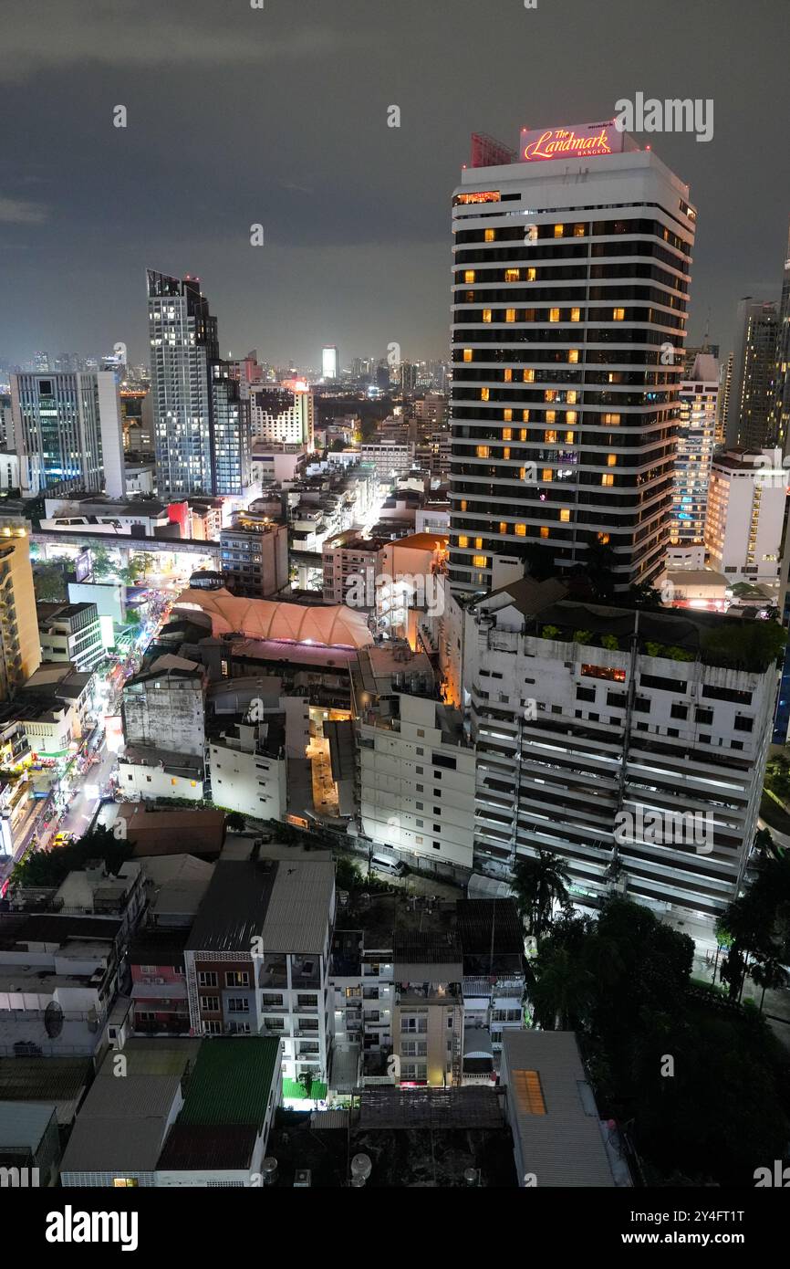 La città e gli edifici della città di Bangkok in Thailandia e Asia Foto Stock