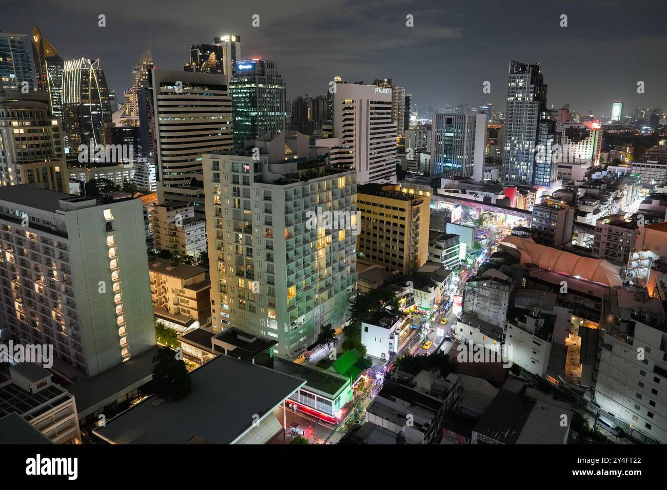 La città e gli edifici della città di Bangkok in Thailandia e Asia Foto Stock