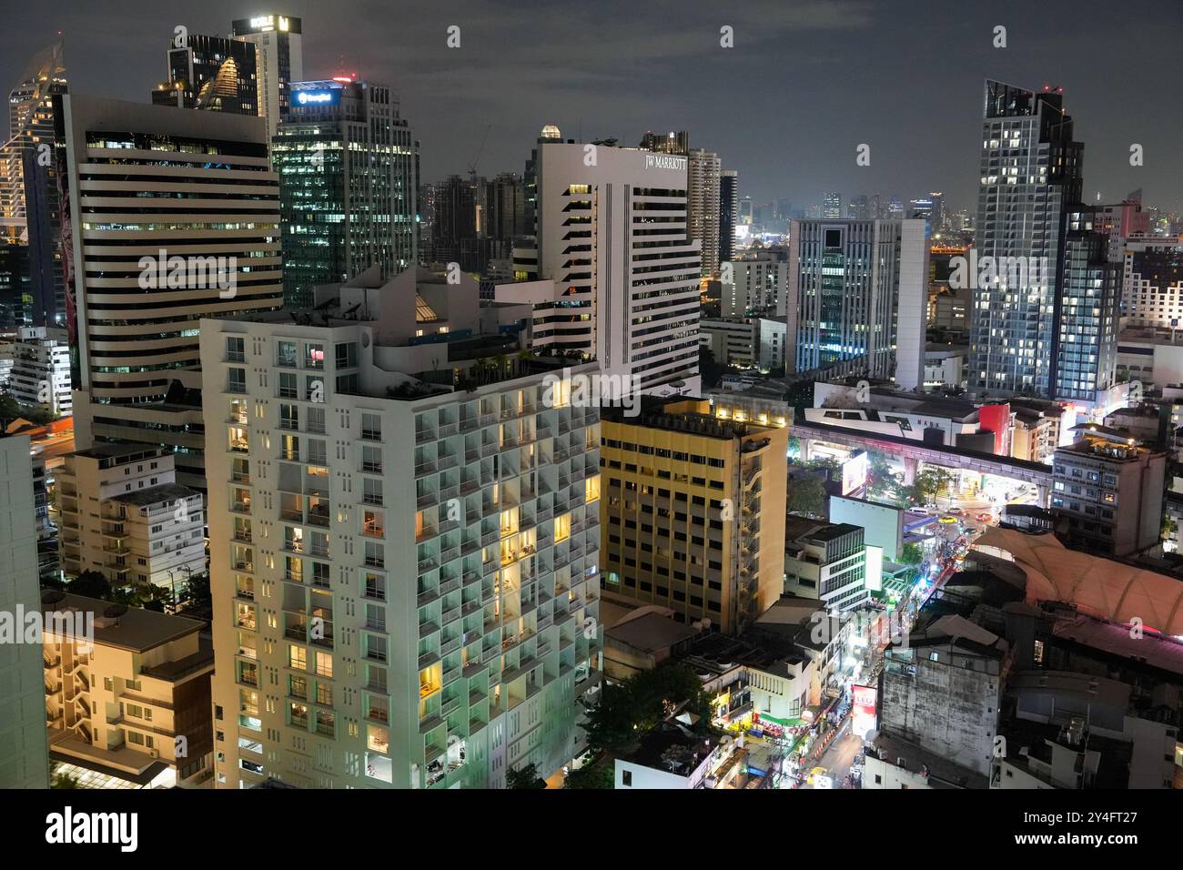 La città e gli edifici della città di Bangkok in Thailandia e Asia Foto Stock