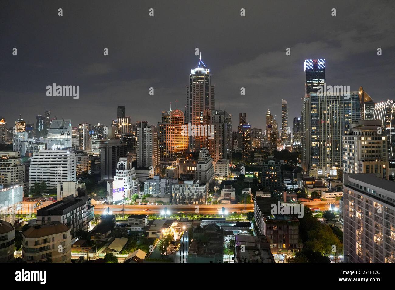 La città e gli edifici della città di Bangkok in Thailandia e Asia Foto Stock