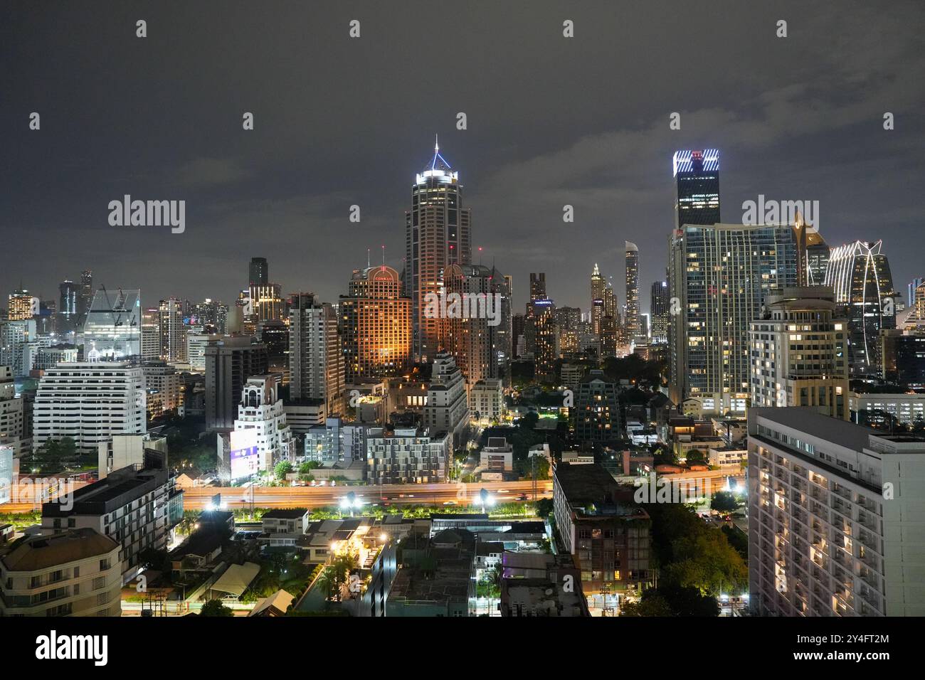 La città e gli edifici della città di Bangkok in Thailandia e Asia Foto Stock