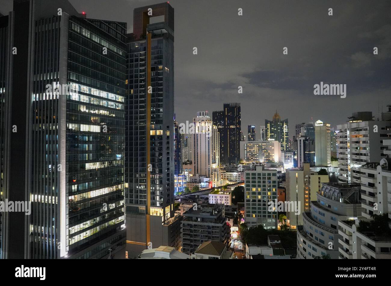 La città e gli edifici della città di Bangkok in Thailandia e Asia Foto Stock