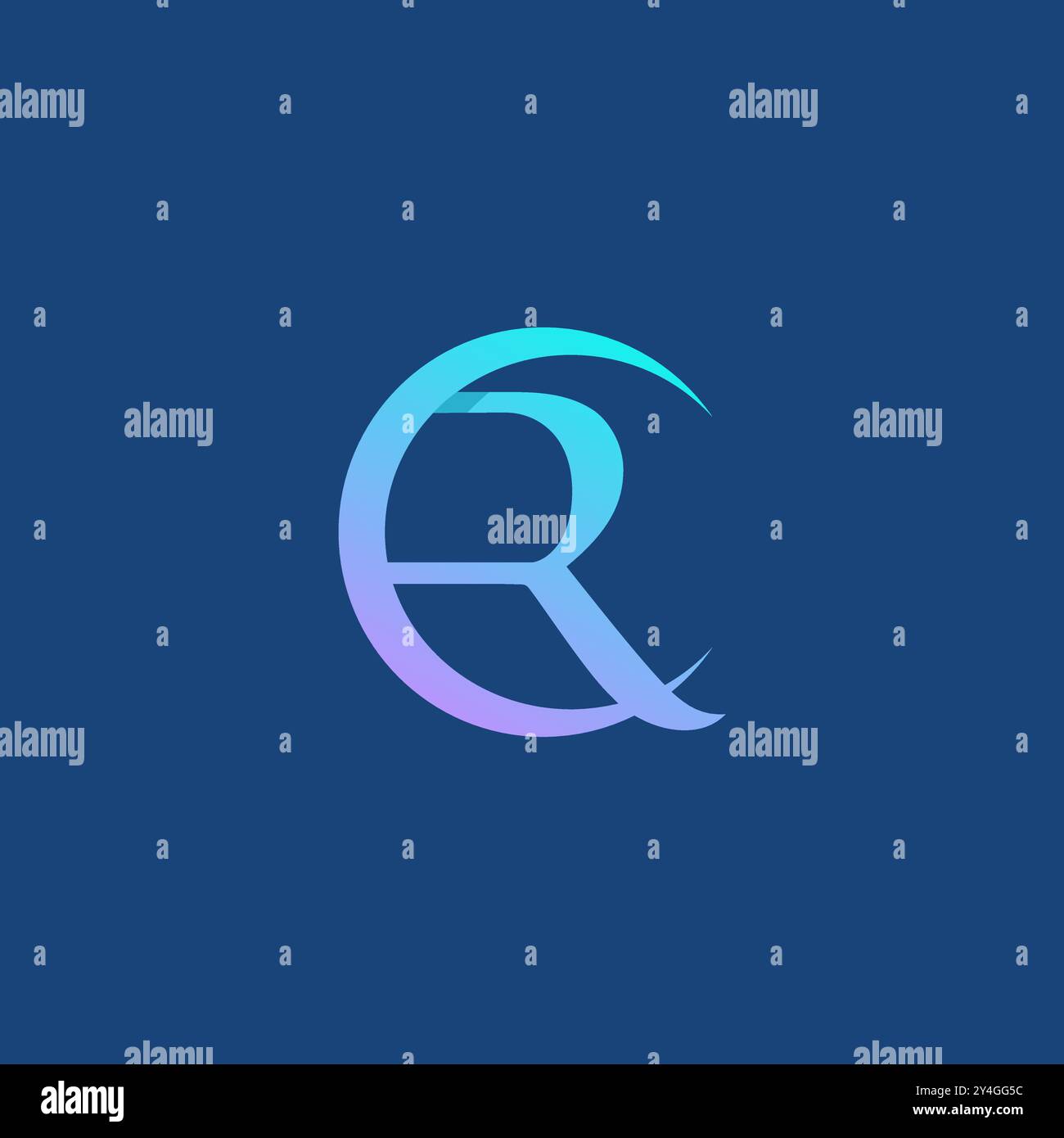 Logo Letter CR Design Vector. Design icona RC Illustrazione Vettoriale