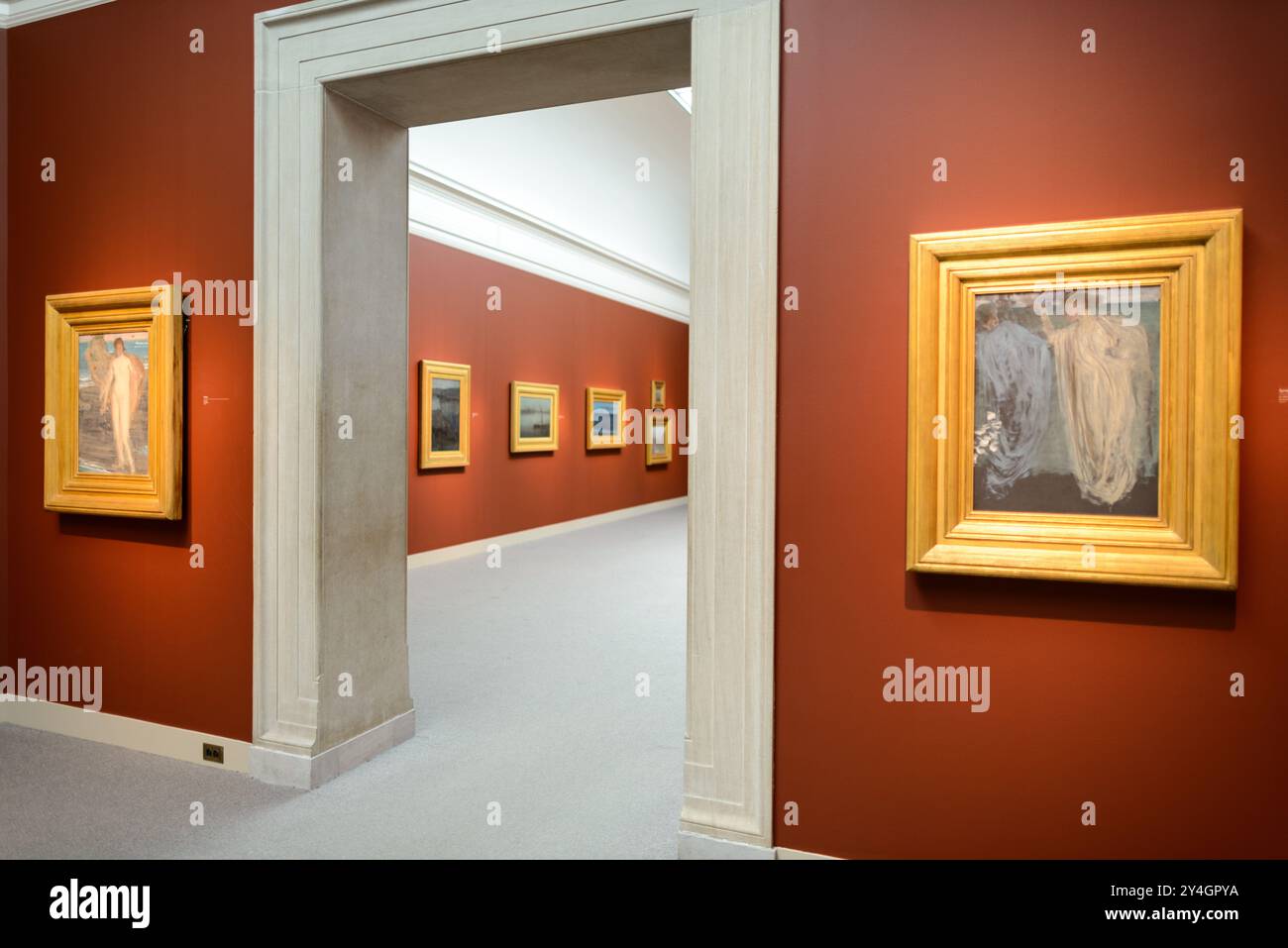WASHINGTON DC - Una collezione di dipinti di James McNeill Whistler in mostra alla Freer Gallery of Art del National Mall. La galleria, parte dello Smithsonian Institution, ospita una significativa collezione di opere di Whistler insieme alle sue vaste opere d'arte asiatiche, che mostrano la miscela unica dell'artista di influenze artistiche occidentali e orientali. Foto Stock