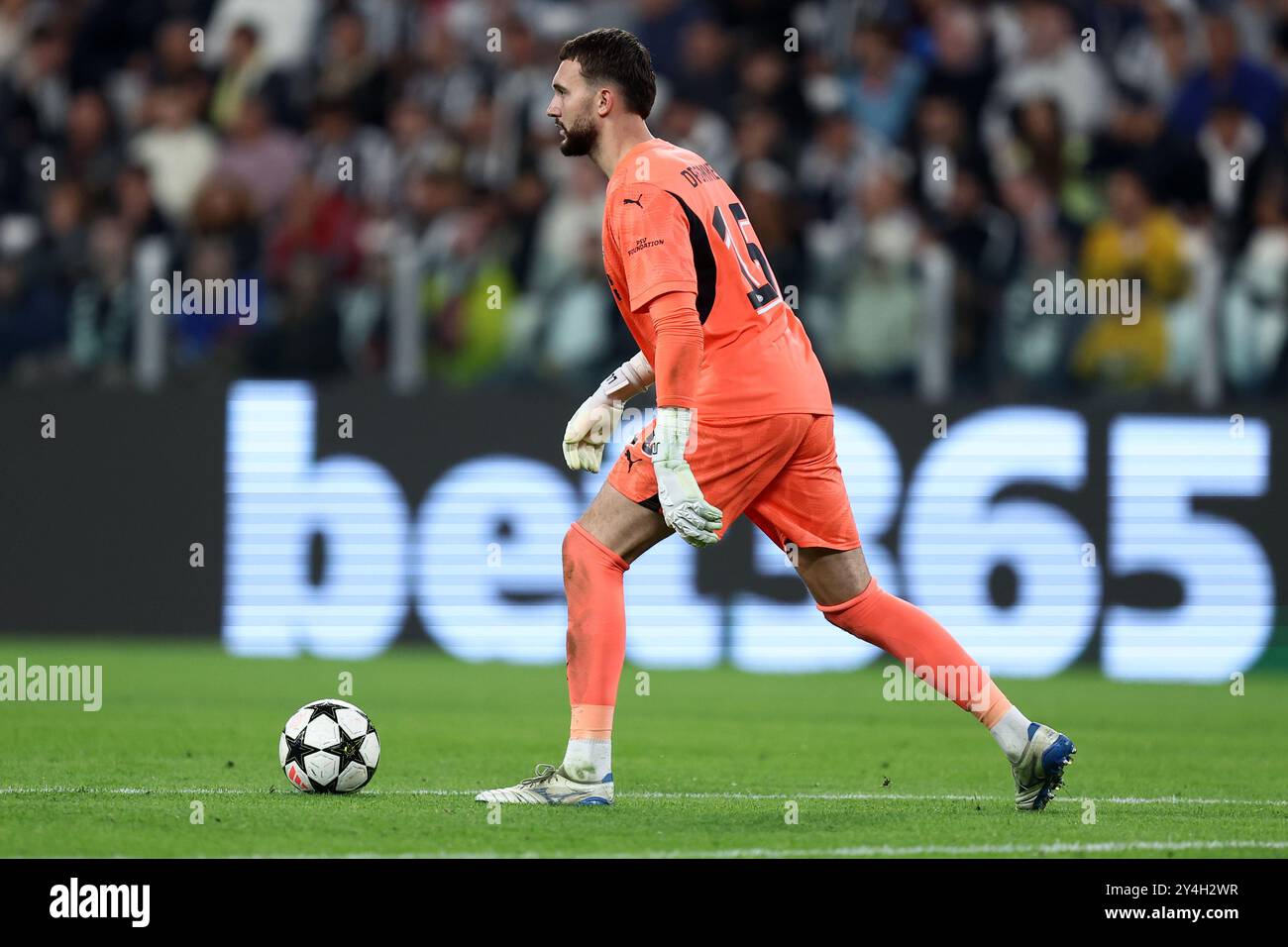 Torino, Italia. 17 settembre 2024. Joel Drommel del PSV Eindhoven in azione durante la partita di UEFA Champions League 2024-25 tra Juventus FC e PSV Eindhoven all'Allianz Stadium il 17 settembre 2024 a Torino. Crediti: Marco Canoniero/Alamy Live News Foto Stock