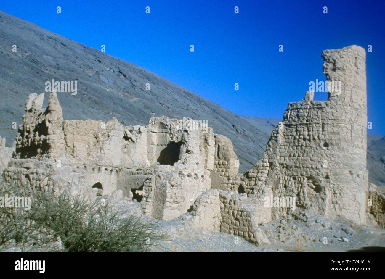 Oman, antiche rovine, costa orientale Foto Stock