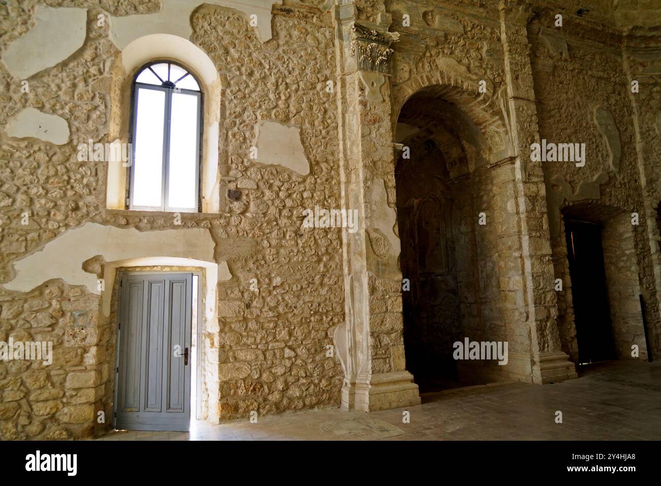 San Pietro Infine, villaggio fantasma e parco storico della memoria, Molise Italia Foto Stock