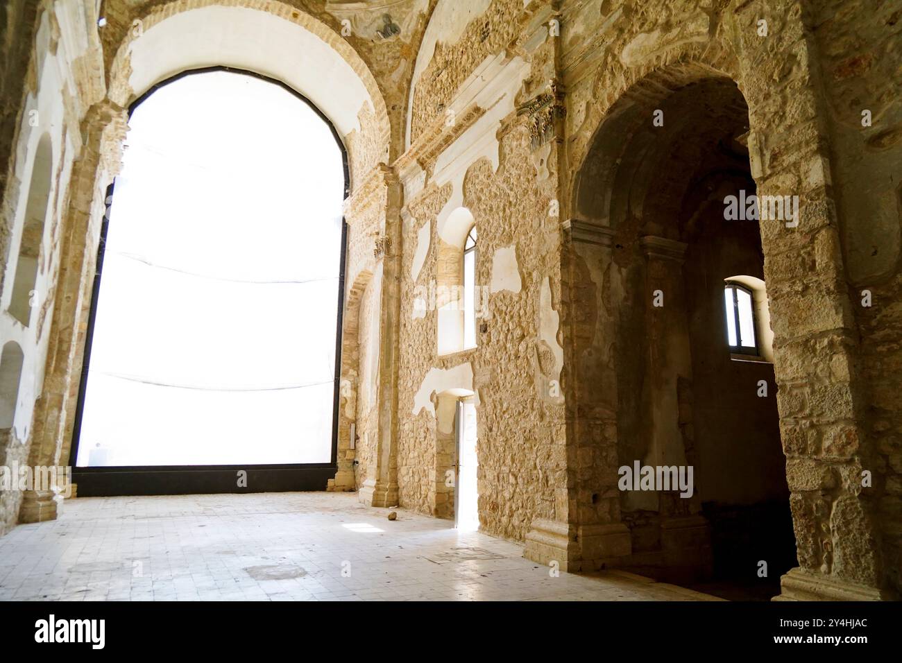 San Pietro Infine, villaggio fantasma e parco storico della memoria, Molise Italia Foto Stock