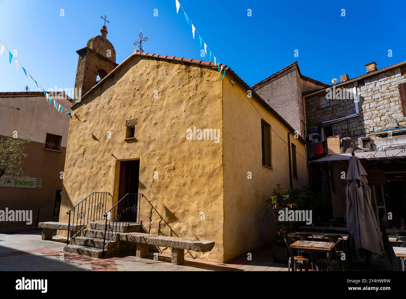 Chapelle de la Sainte Croix. Porto Veccho, Corsica, Francia Foto Stock