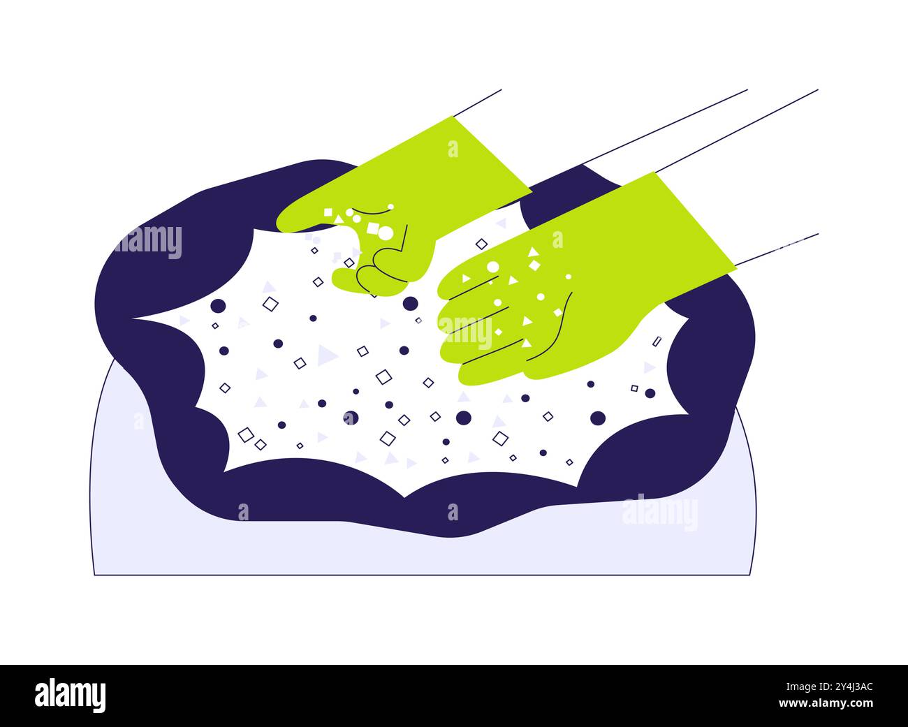Illustrazione vettoriale del concetto astratto di scarto. Illustrazione Vettoriale