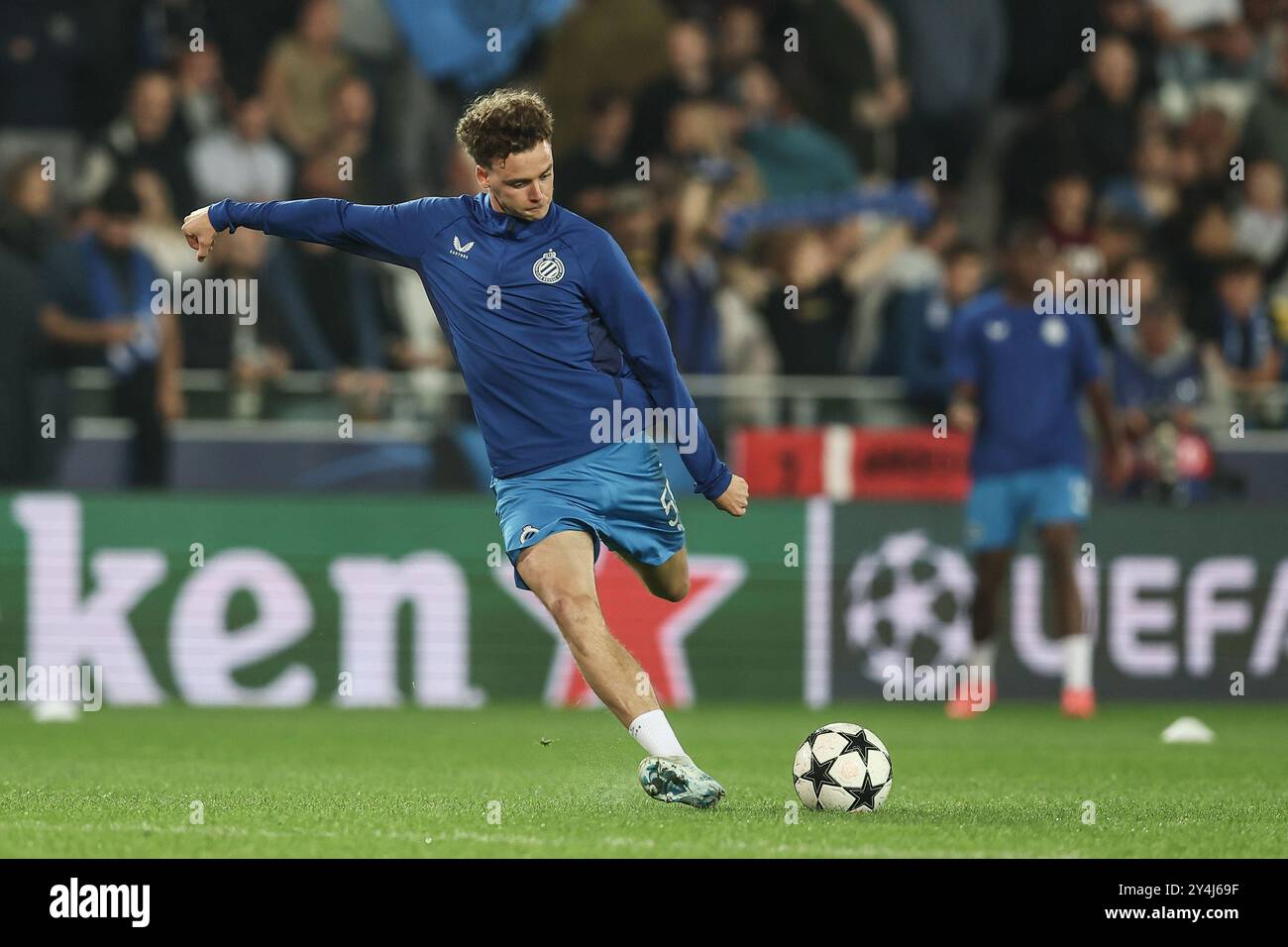 Brugge, Belgio. 18 settembre 2024. Maxim De Cuyper del club nella foto durante il riscaldamento prima di una partita di calcio tra il belga Club Brugge KV e il tedesco Borussia Dortmund, mercoledì 18 settembre 2024 a Brugge, il primo giorno della fase di UEFA Champions League. BELGA PHOTO BRUNO FAHY credito: Belga News Agency/Alamy Live News Foto Stock