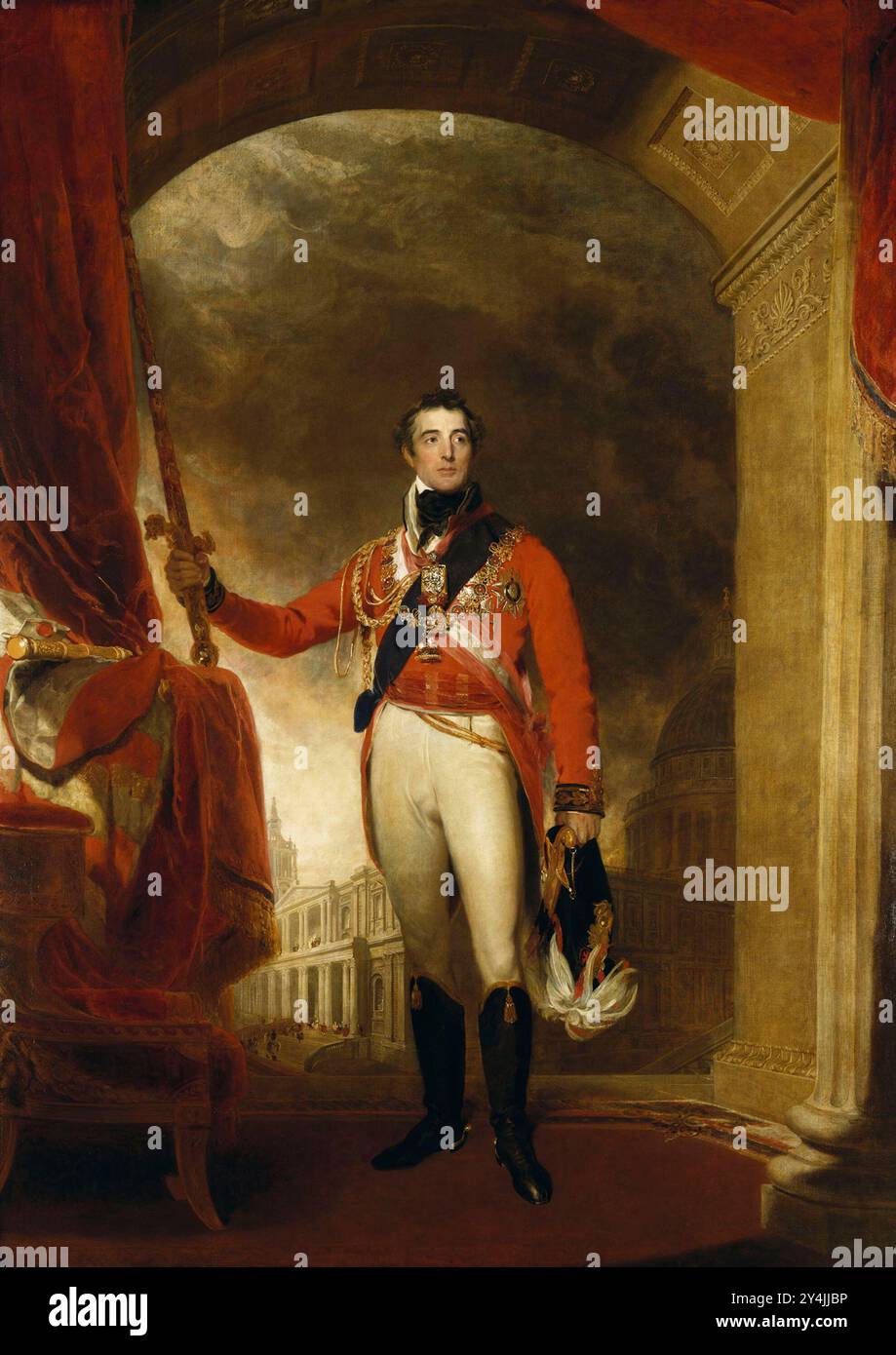 Ritratto del duca di Wellington, Arthur Wellesley, il primo duca di Wellington, 1815, dipinto di Thomas Lawrence Foto Stock