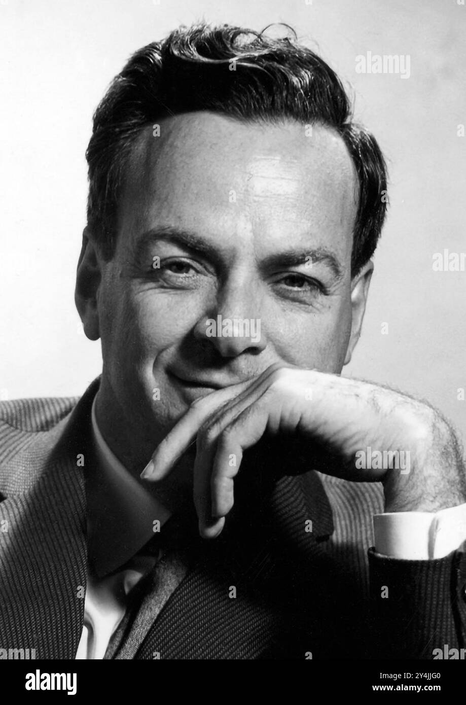 Richard Feynman, Richard Phillips Feynman (1918 – 1988), fisico teorico statunitense Foto Stock