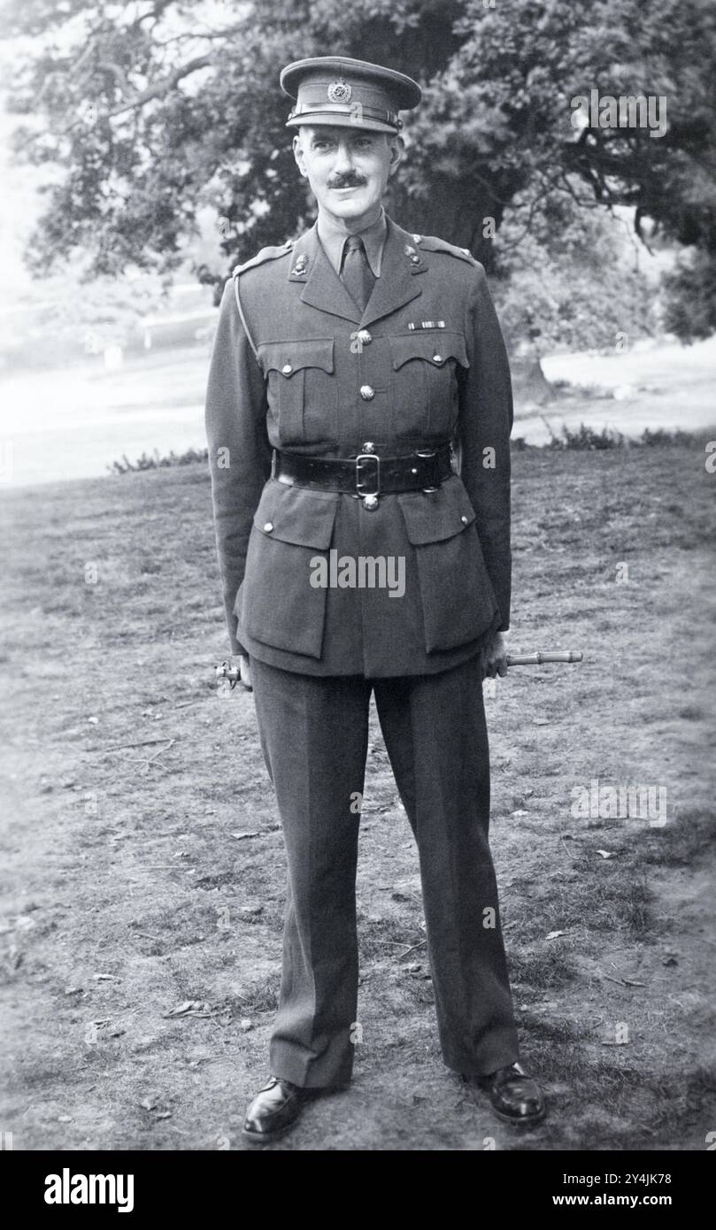 Sottotenente dei Royal Engineers durante la seconda guerra mondiale. Foto Stock