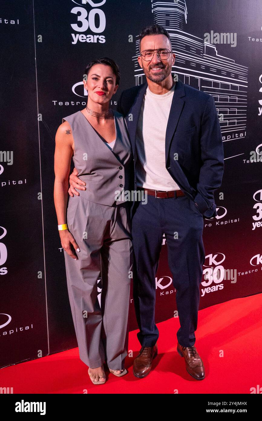 Madrid, Madrid, Spagna. 18 settembre 2024. PABLO PUYOL y su mujer BEATRIZ MUR. (Immagine di credito: © Oscar Manuel Sanchez/ZUMA Press Wire) SOLO PER USO EDITORIALE! Non per USO commerciale! Foto Stock