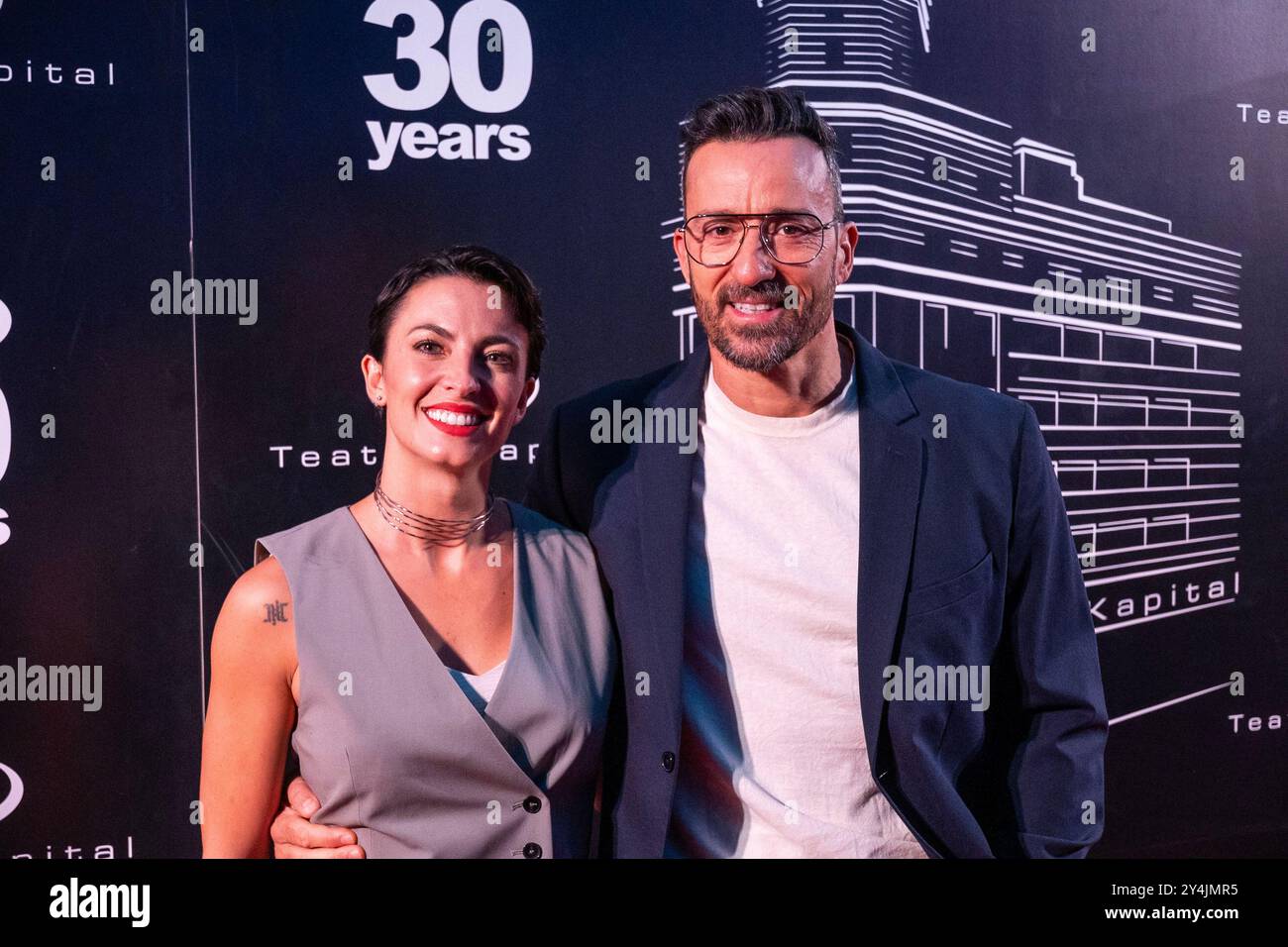 Madrid, Madrid, Spagna. 18 settembre 2024. PABLO PUYOL y su mujer BEATRIZ MUR. (Immagine di credito: © Oscar Manuel Sanchez/ZUMA Press Wire) SOLO PER USO EDITORIALE! Non per USO commerciale! Foto Stock
