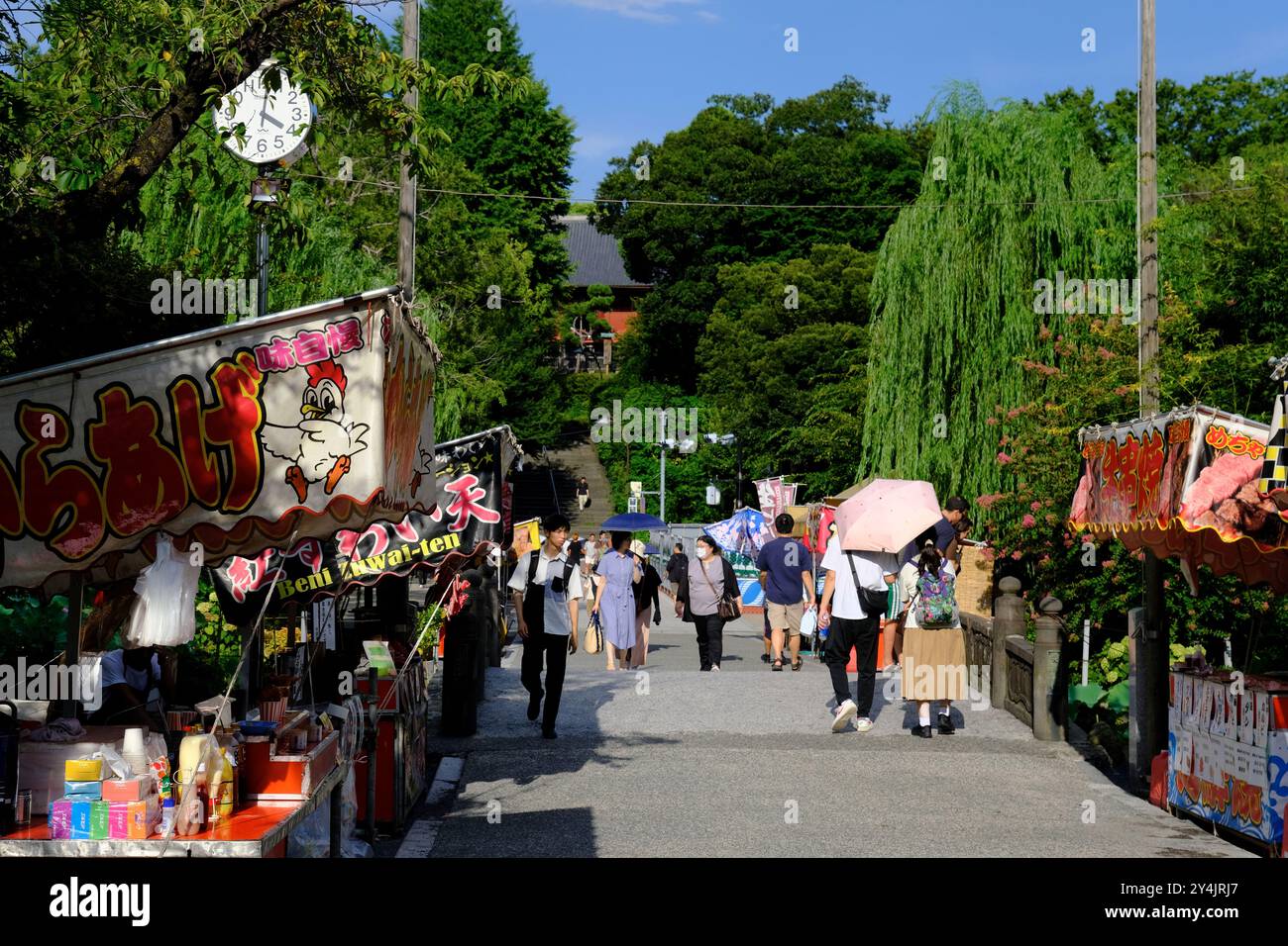 Visitatore del parco di Ueno in una giornata estiva. Ueno, Taito Ward, Tokyo, Giappone Foto Stock