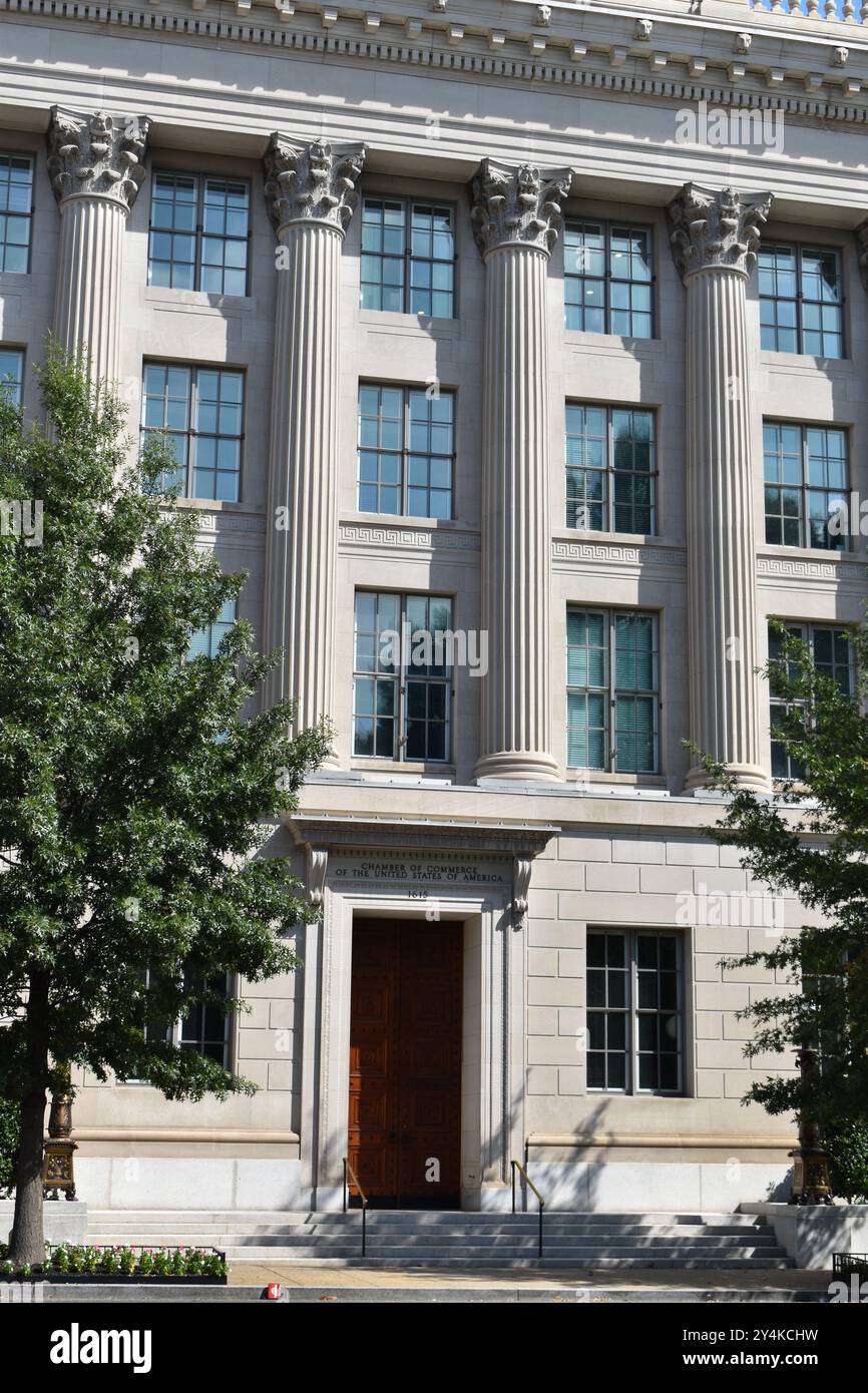 L'edificio della camera di commercio degli Stati Uniti a Washington, D.C., che funge da quartier generale della camera di commercio degli Stati Uniti. Foto Stock