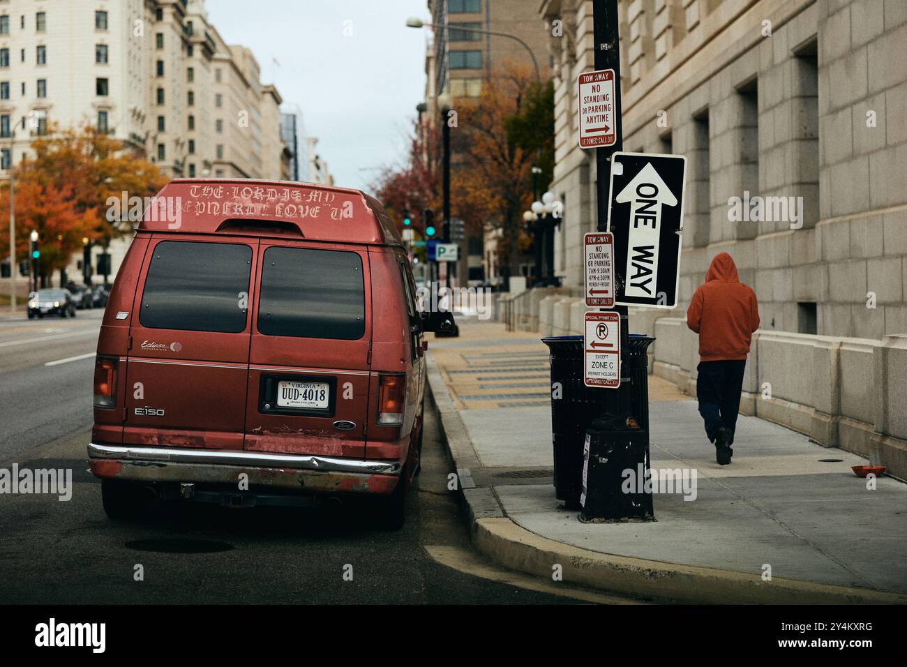 Il centro di Washington D.C. si concentra intorno al Campidoglio e ai siti storici, riflettendo il significato politico della città e il paesaggio urbano diversificato. Foto Stock