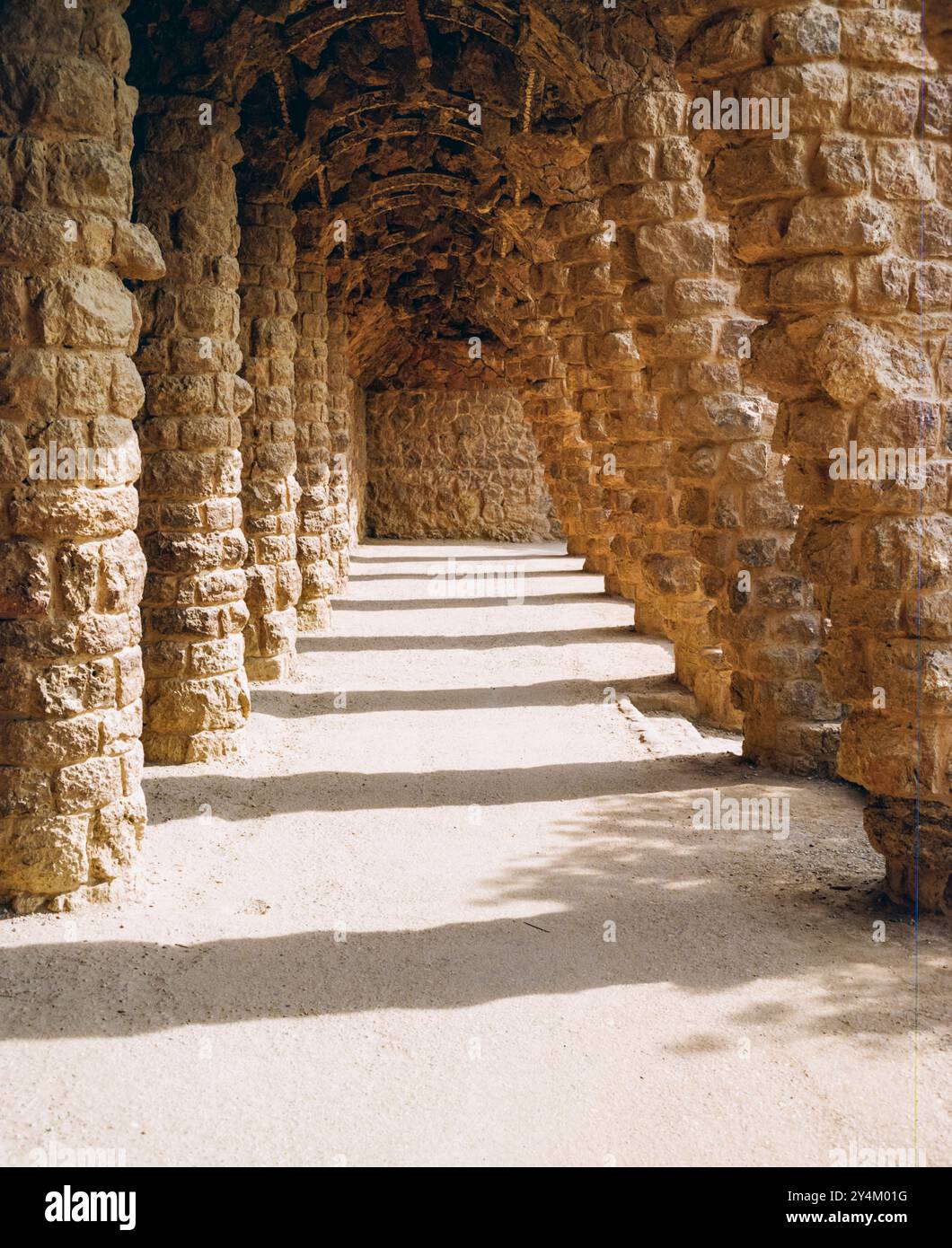 Park Güell, Barcellona, Catalogna, Spagna, Europa. Foto Stock