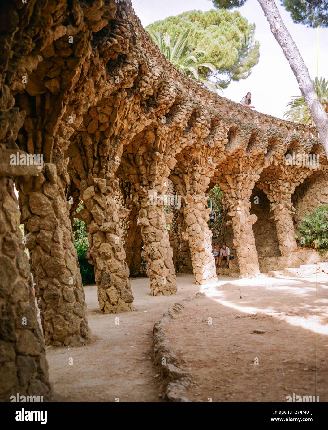 Park Güell, Barcellona, Catalogna, Spagna, Europa. Foto Stock