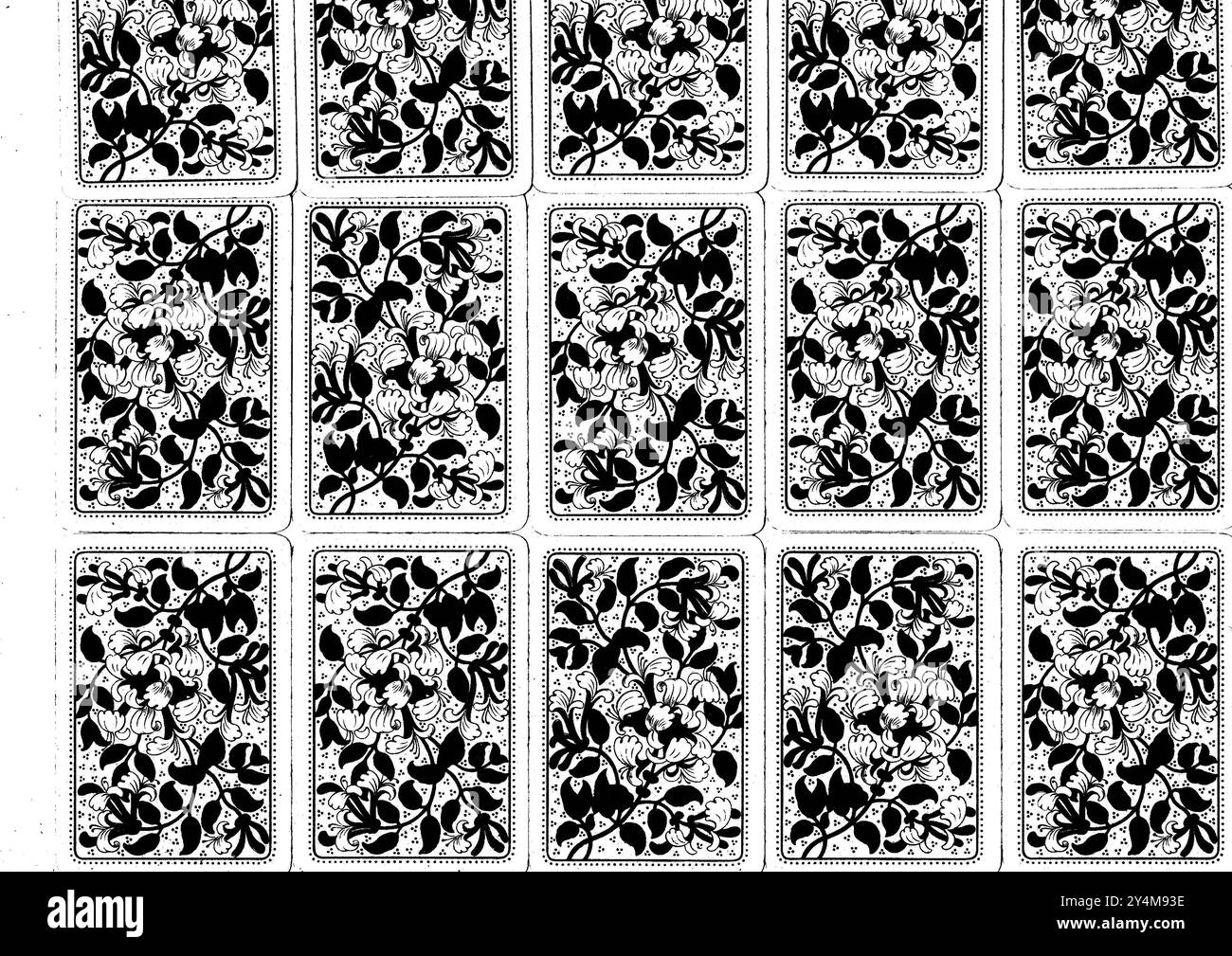 Retro vintage delle carte da gioco affiancati per creare un motivo. Foto Stock