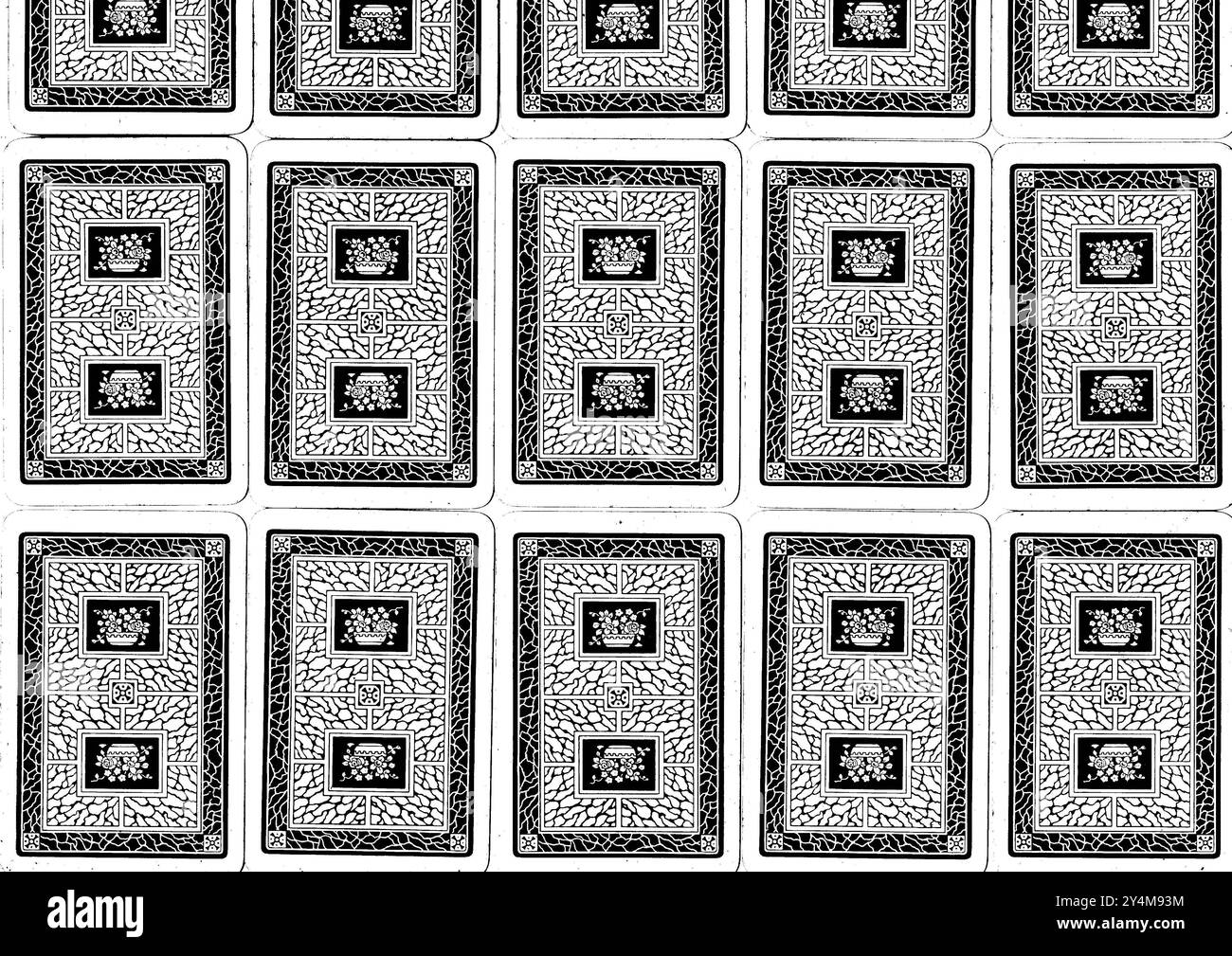 Retro vintage delle carte da gioco affiancati per creare un motivo. Foto Stock