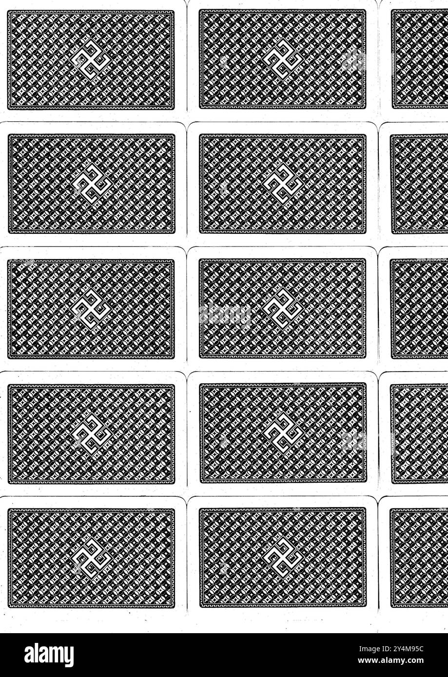 Retro vintage delle carte da gioco affiancati per creare un motivo. Foto Stock