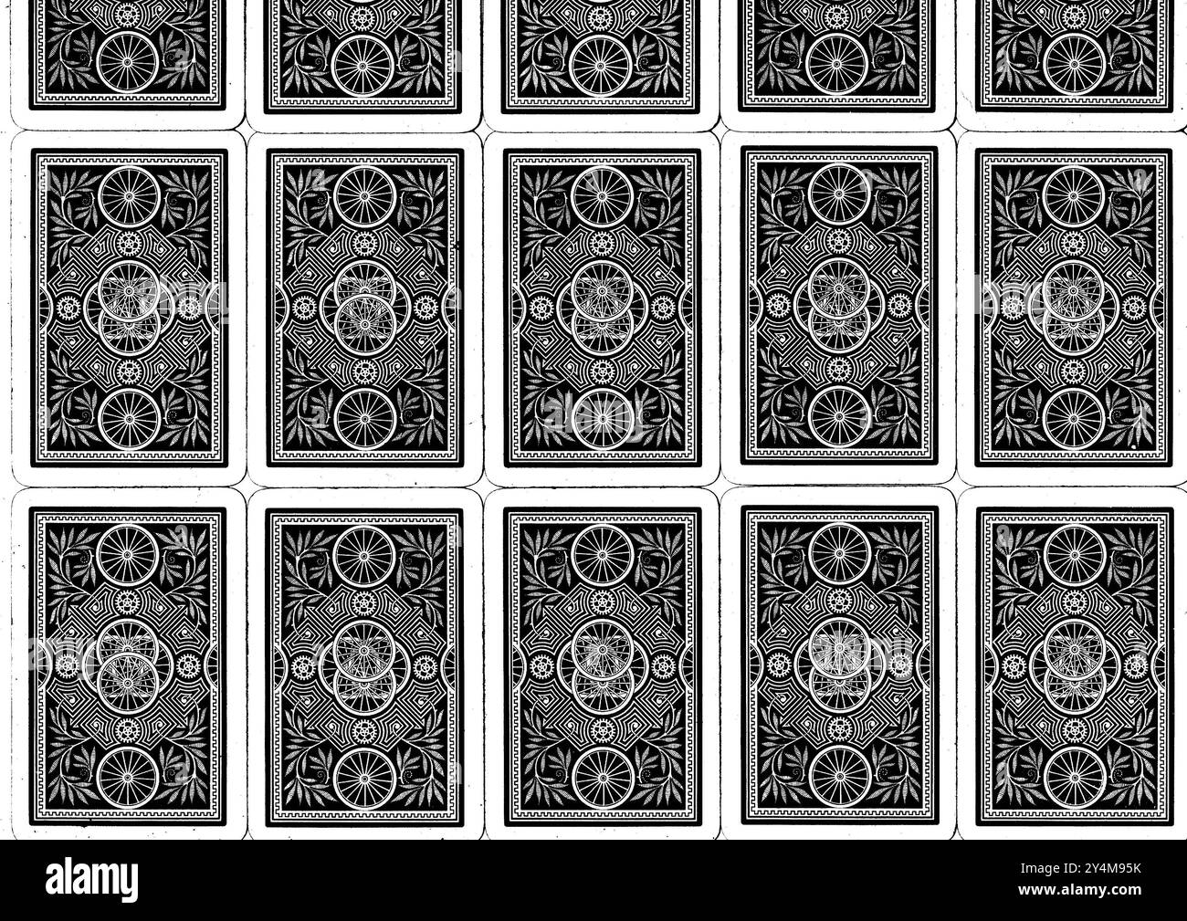 Retro vintage delle carte da gioco affiancati per creare un motivo. Foto Stock