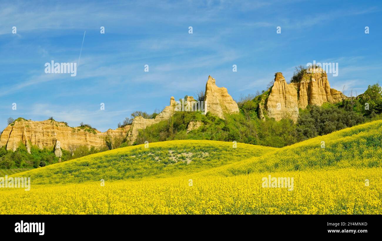 Le Balze del Valdarno, provincia di Arezzo, Toscana, Italia Foto Stock